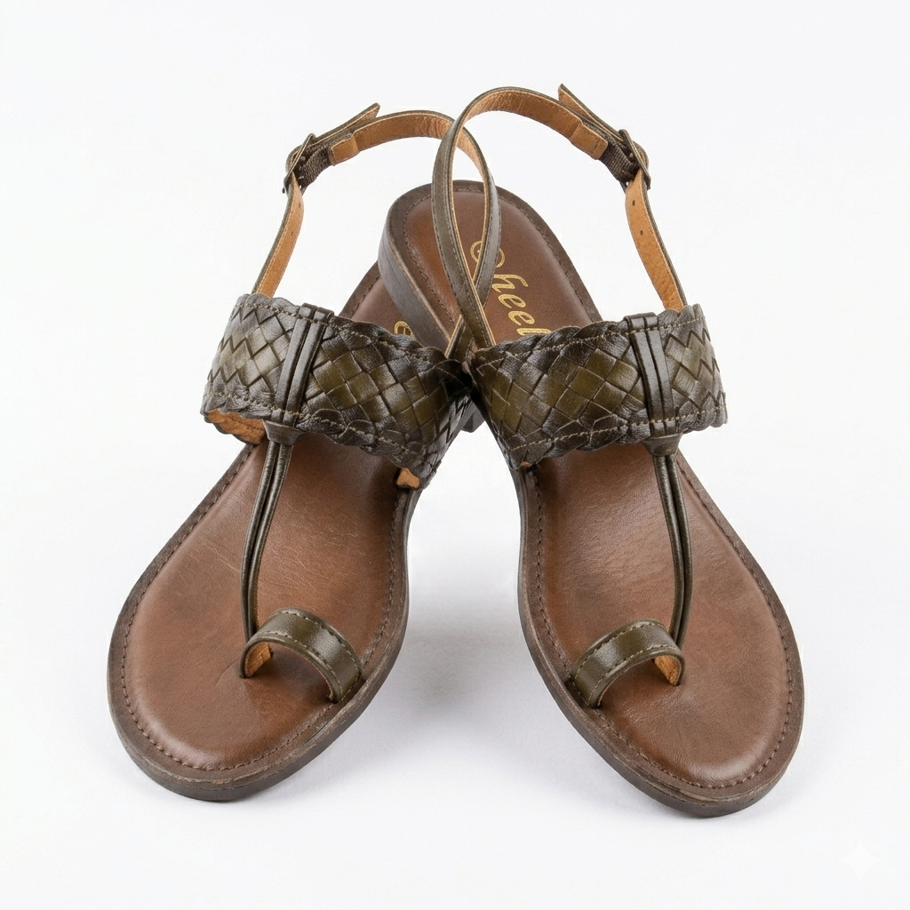 Venezia Woven Leather Flat Sandals