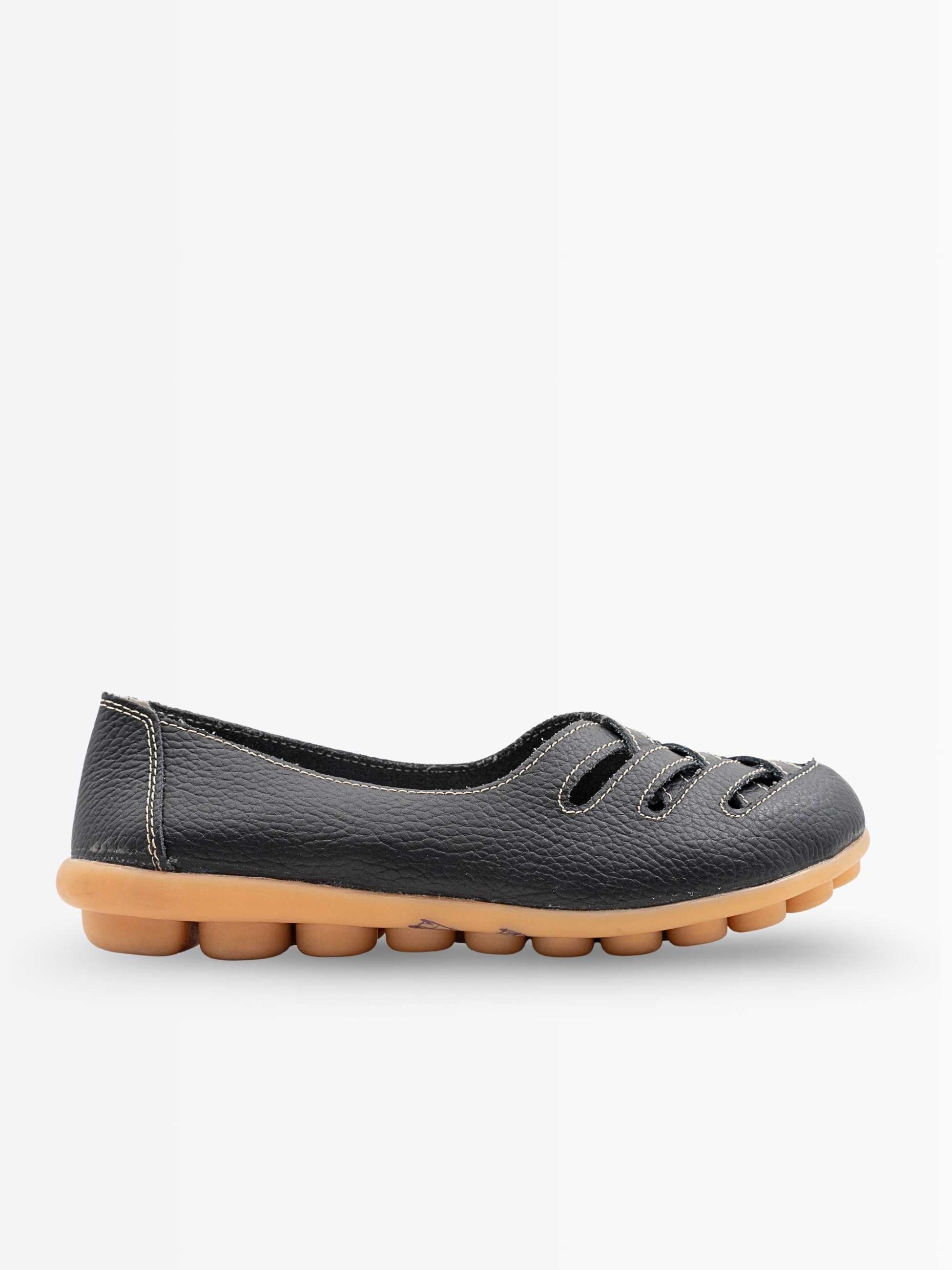 Zuri Criss Cross Leather Loafers