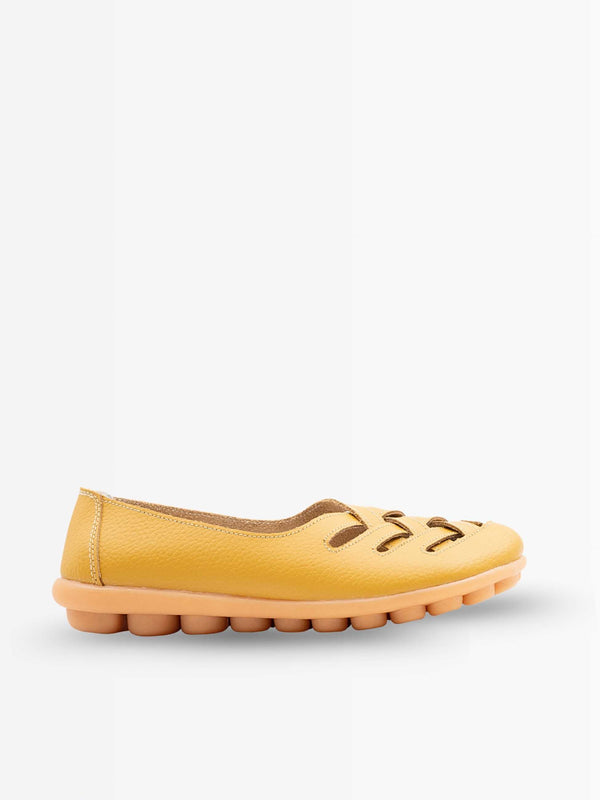 Zuri Criss Cross Leather Loafers