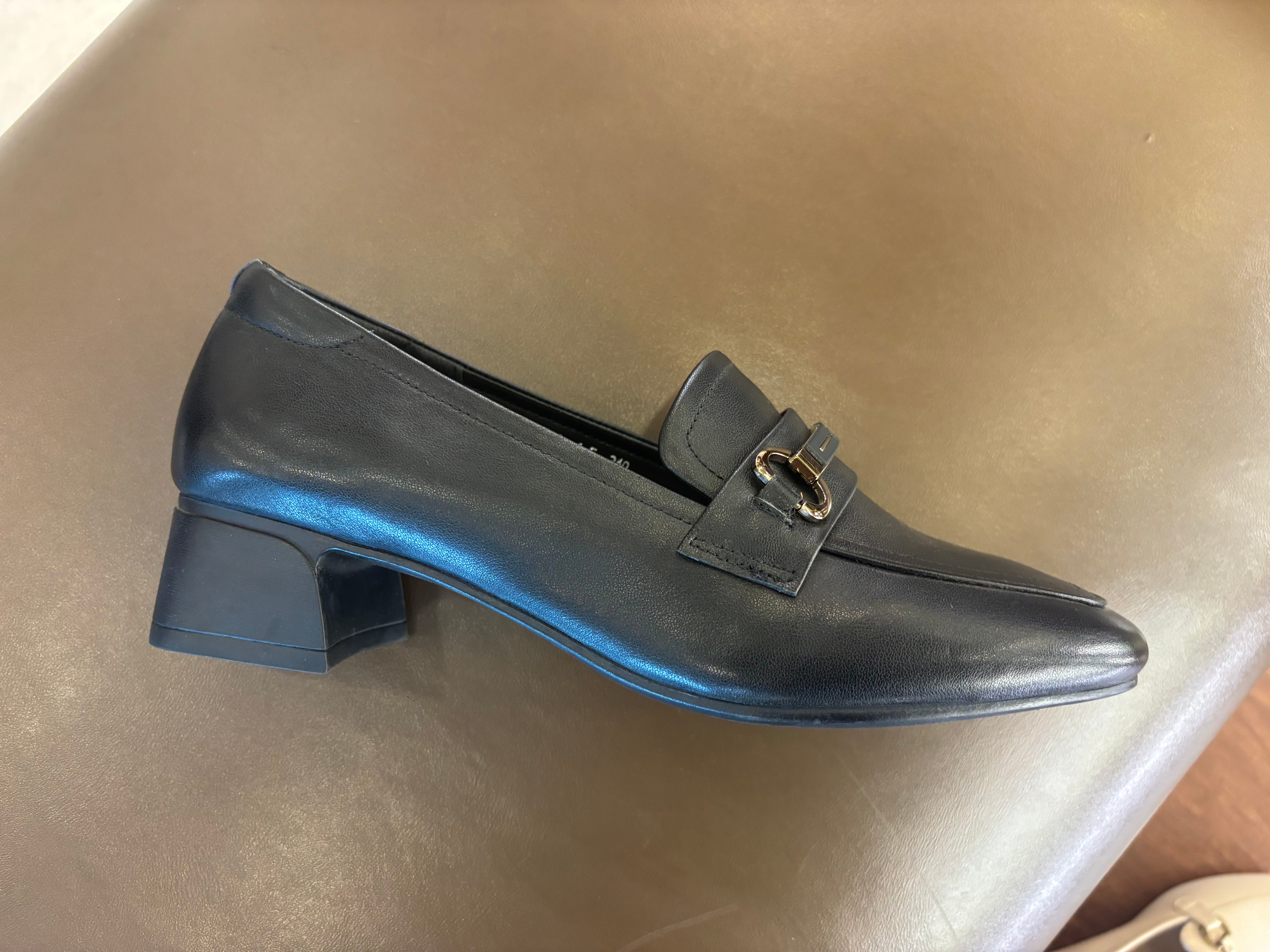 Melissa Premium Leather Block Heel Loafers