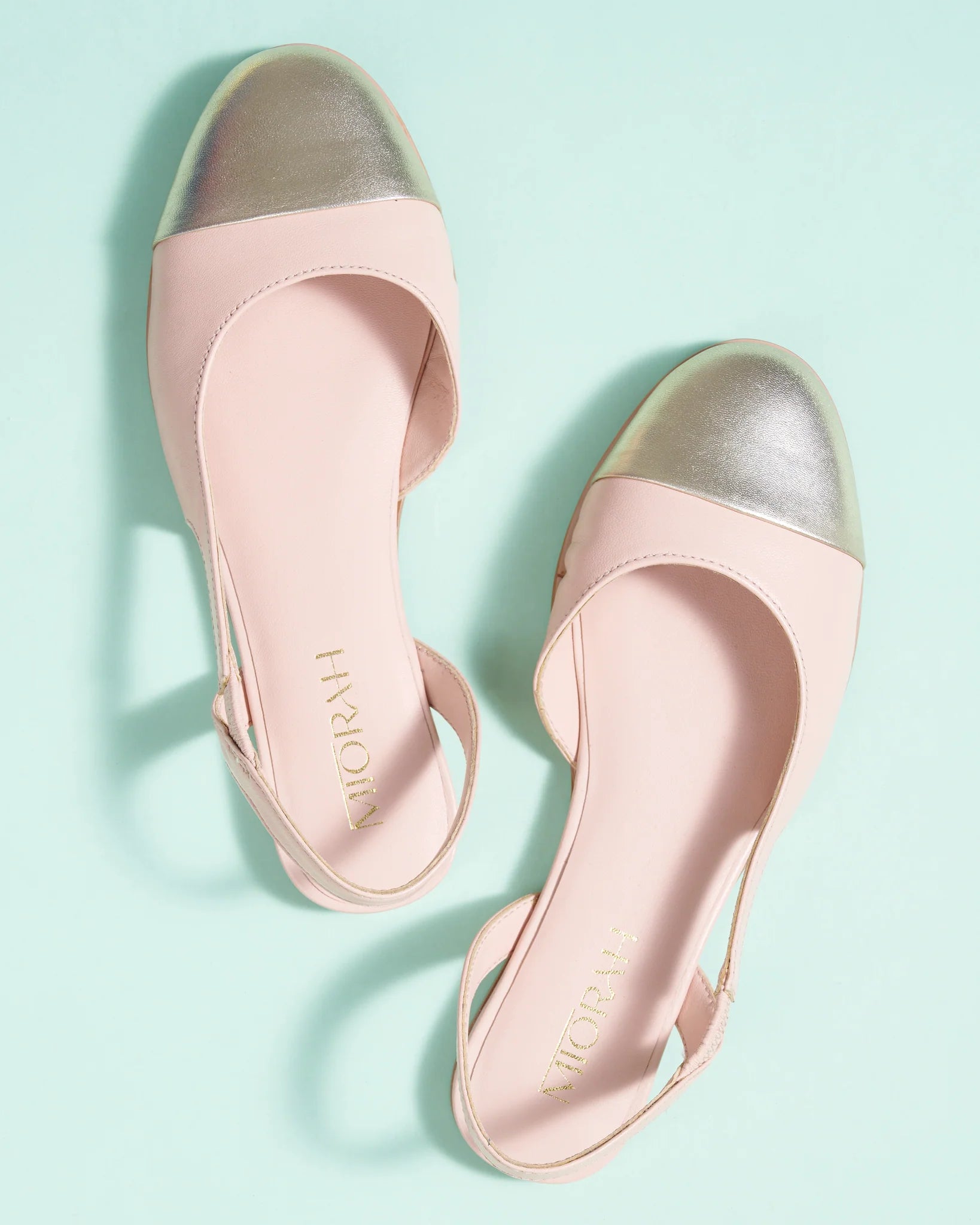 LUSH Premium Leather Round Toe Slingback Flat Ballerinas - The Heels India