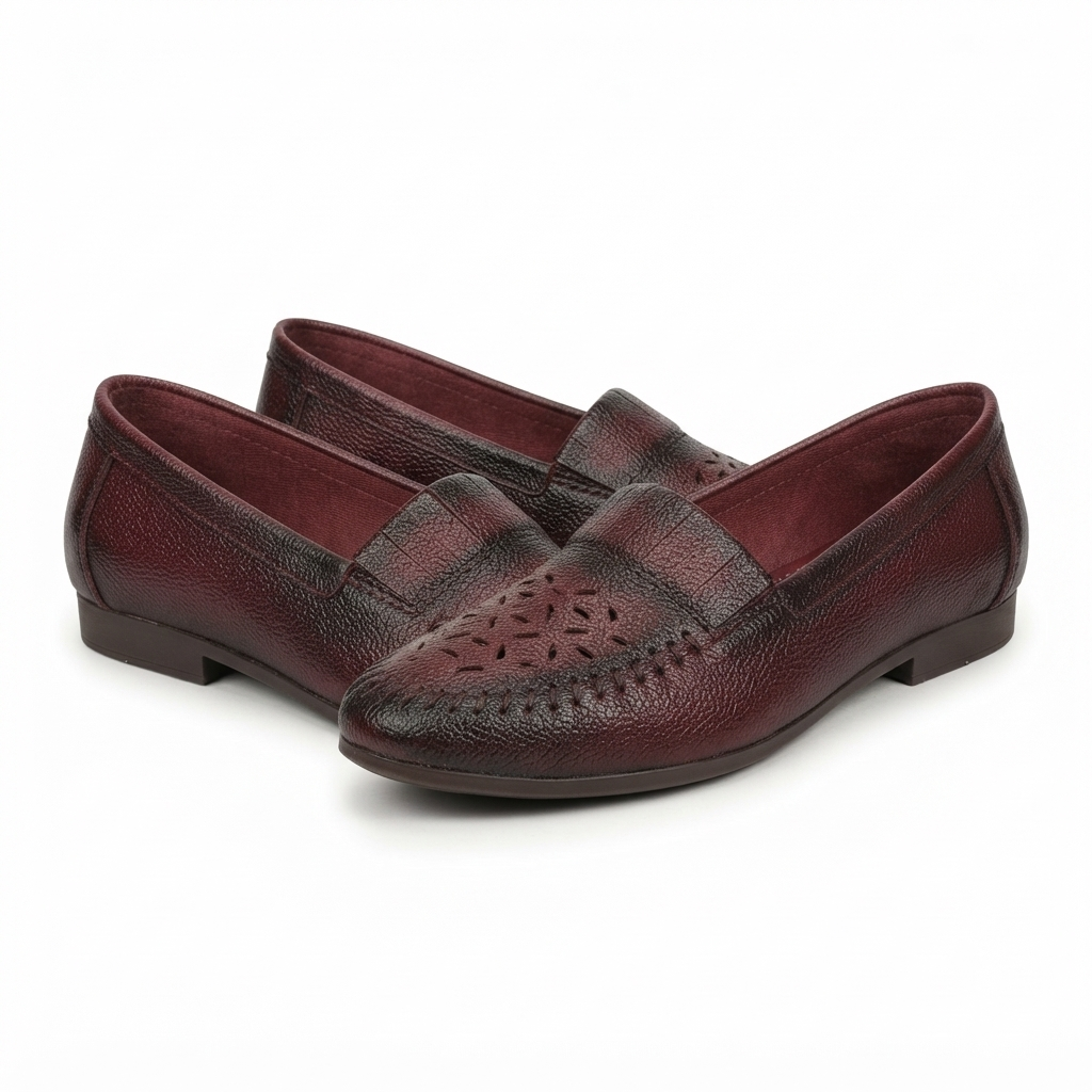 Cirelle Leather Classic Perforated Ballerinas