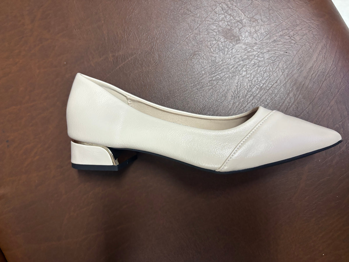 Hailey Swirl Pointed Mid Heel Ballerinas