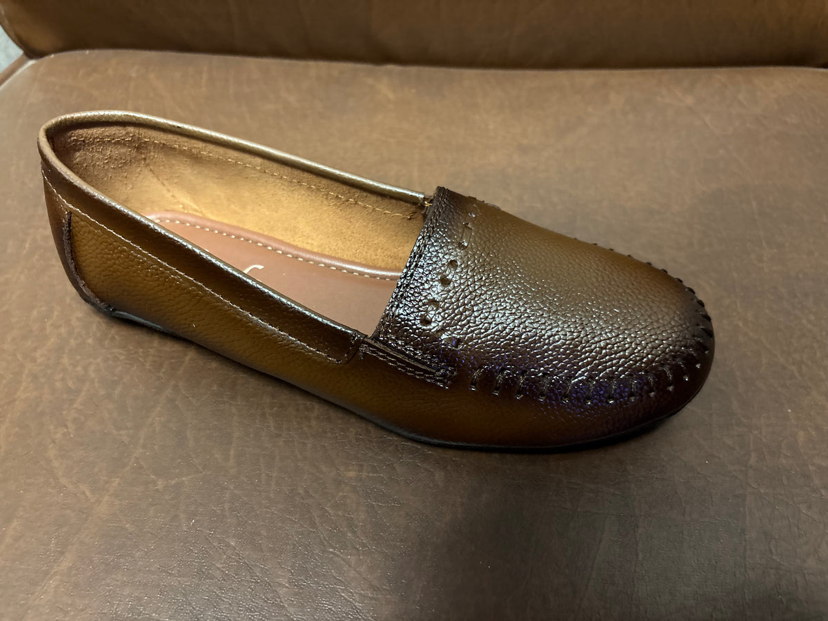 Lizzy 3.0 Leather Classic Ballerinas in Rust - The Heels India