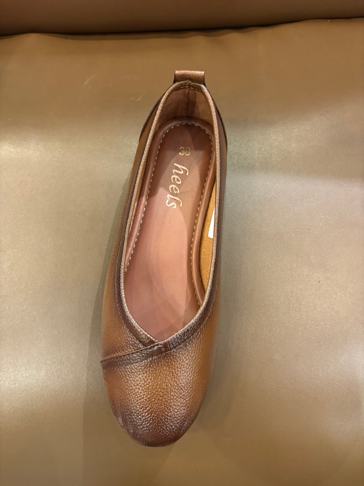 Kyra Leather Stitch Classic Flat Ballerinas