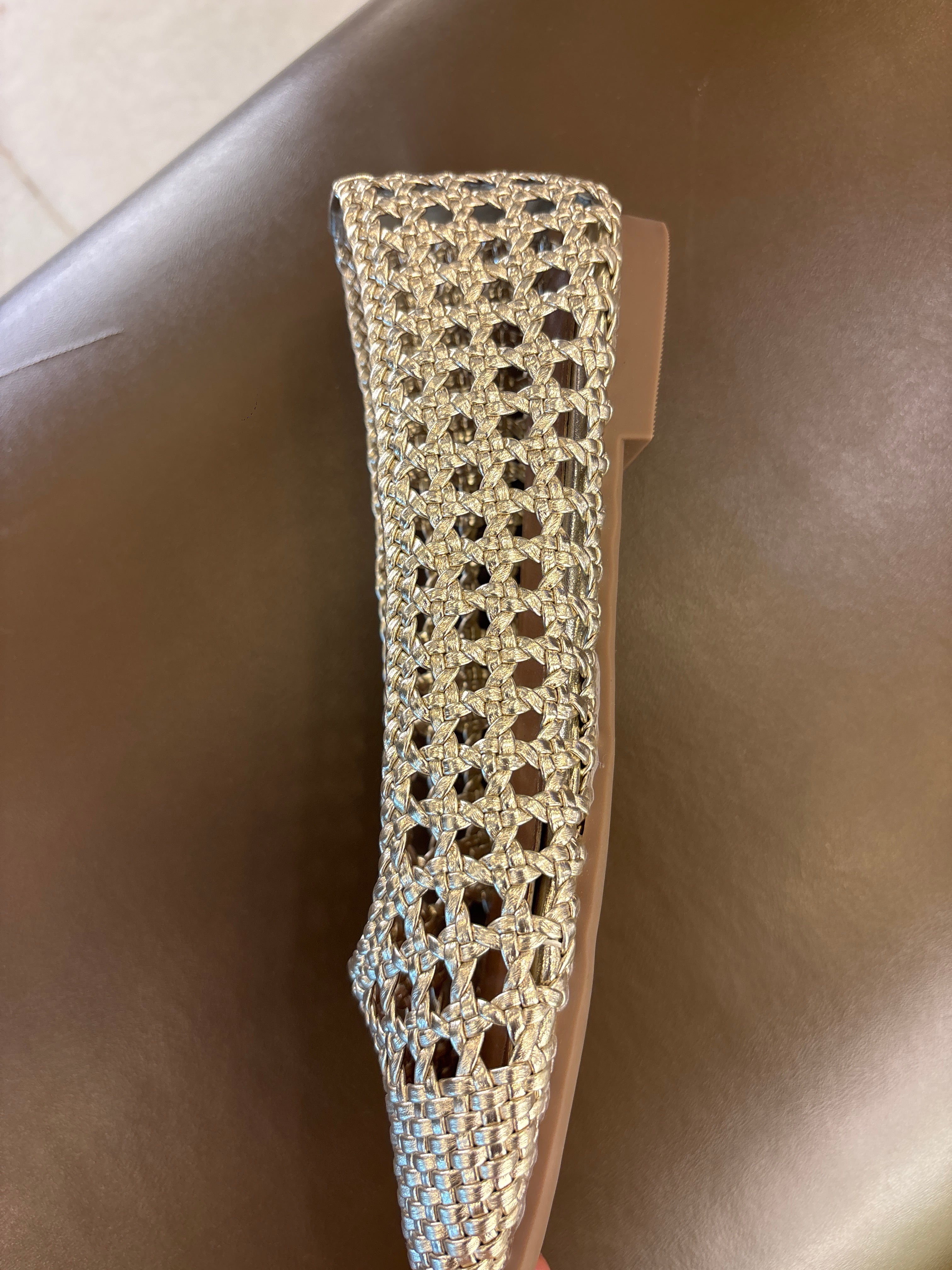 Stella Premium Leather Crochet Perforated Flat Ballerinas