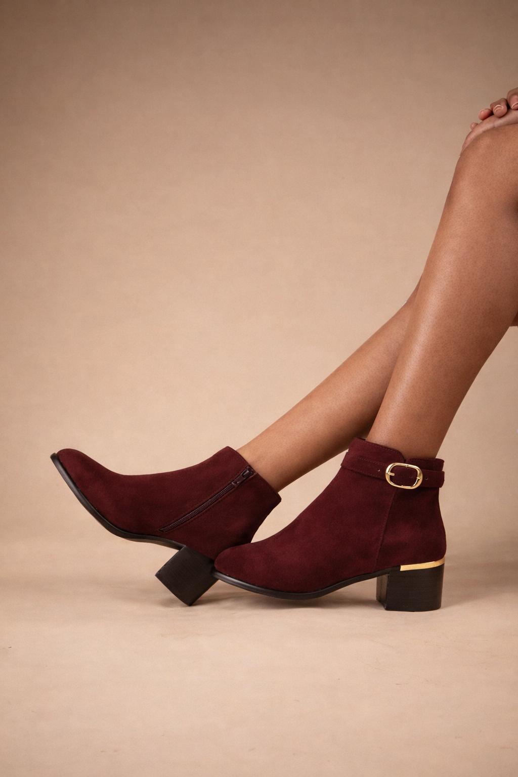 Amber Premium Suede Ankle Zip Winter Boots