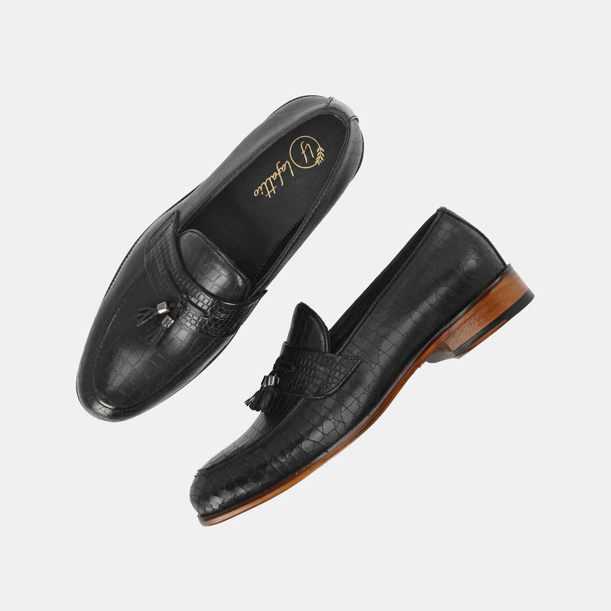 Pedri Luxury Leather Laser Engraved Tassel Loafers