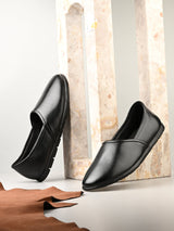Alpine Ethnic Leather Mens Slip Ons