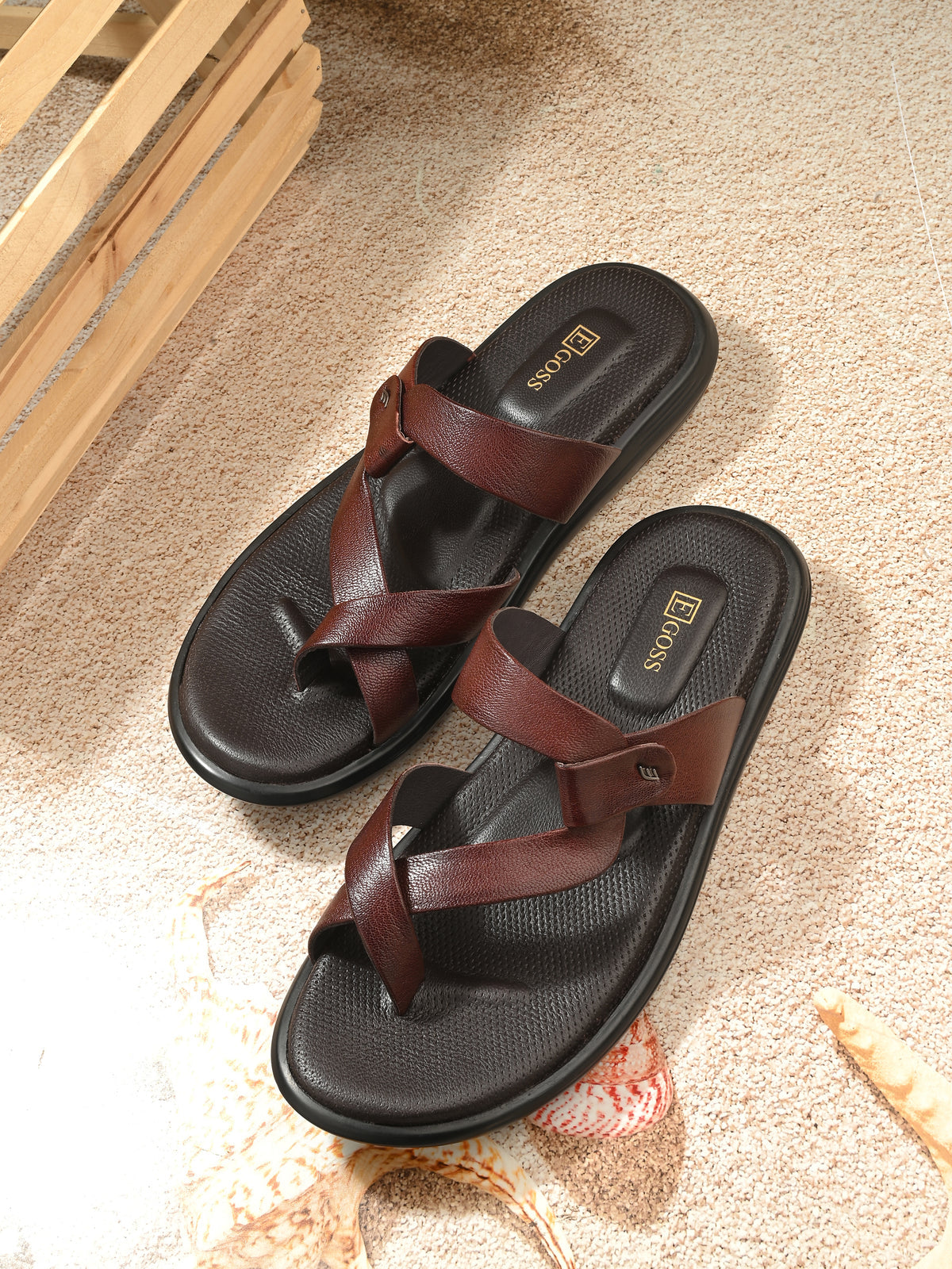 Cleo Cushion Leather Thumb Slippers