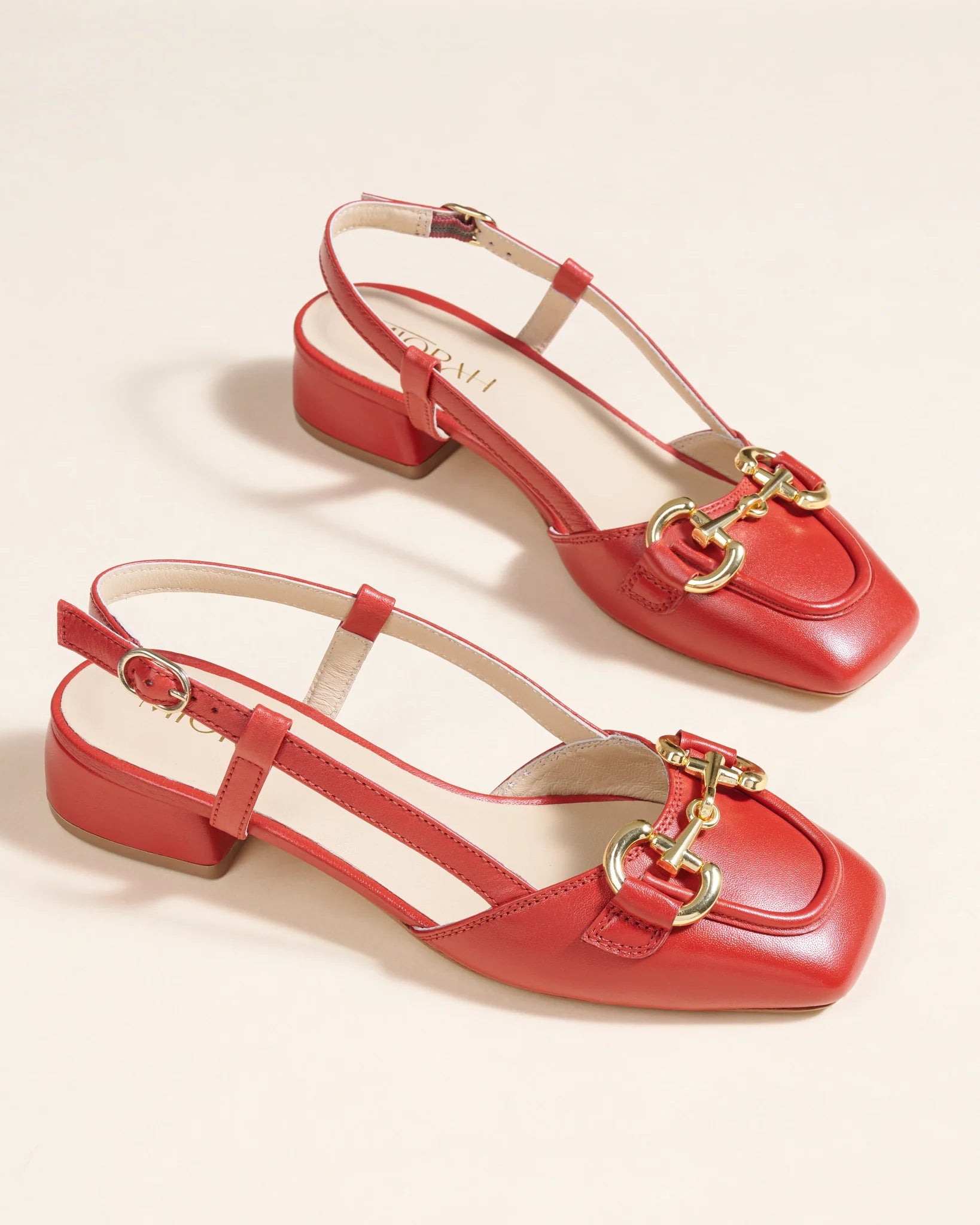 Miorah Leather Sling Back Heels