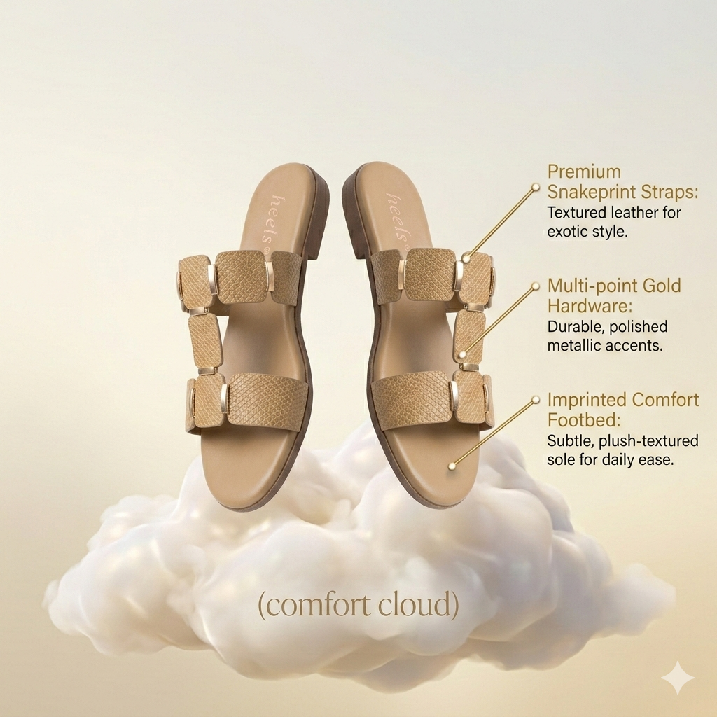 Kelly Comfort Summer Gladiator Sliders - The Heels India