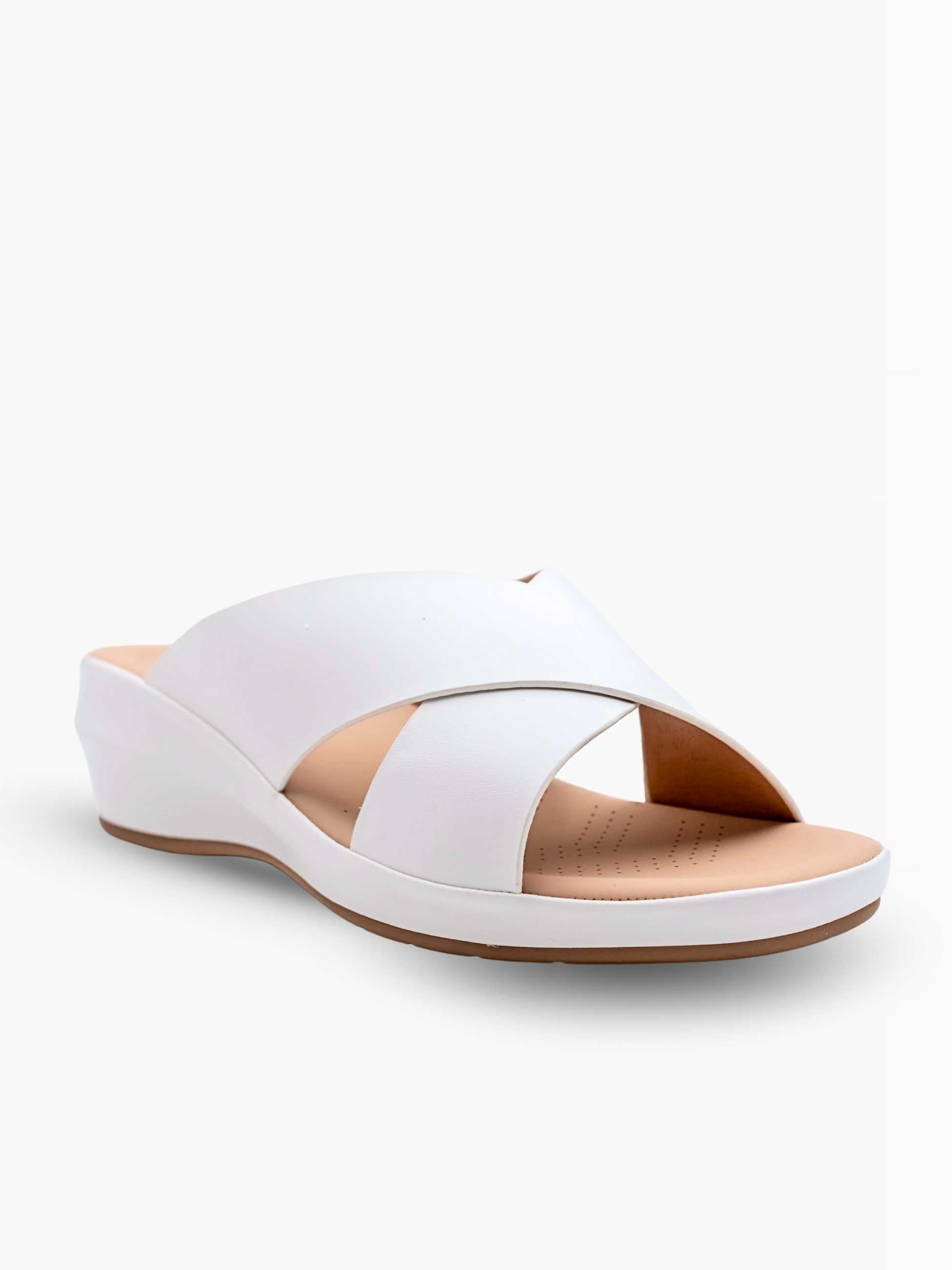 Bliss Cross Wedge Slippers