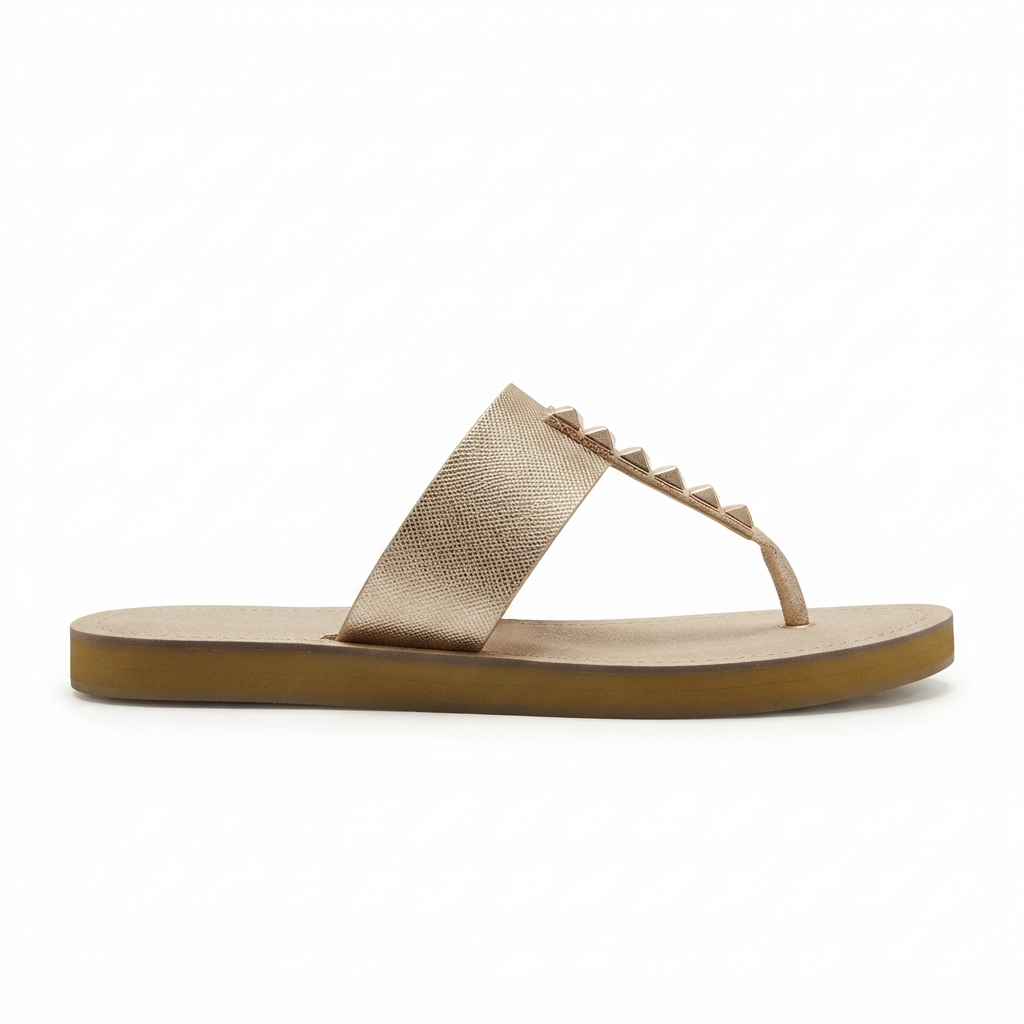 Adele Cushioned Buckle T Strap Slippers