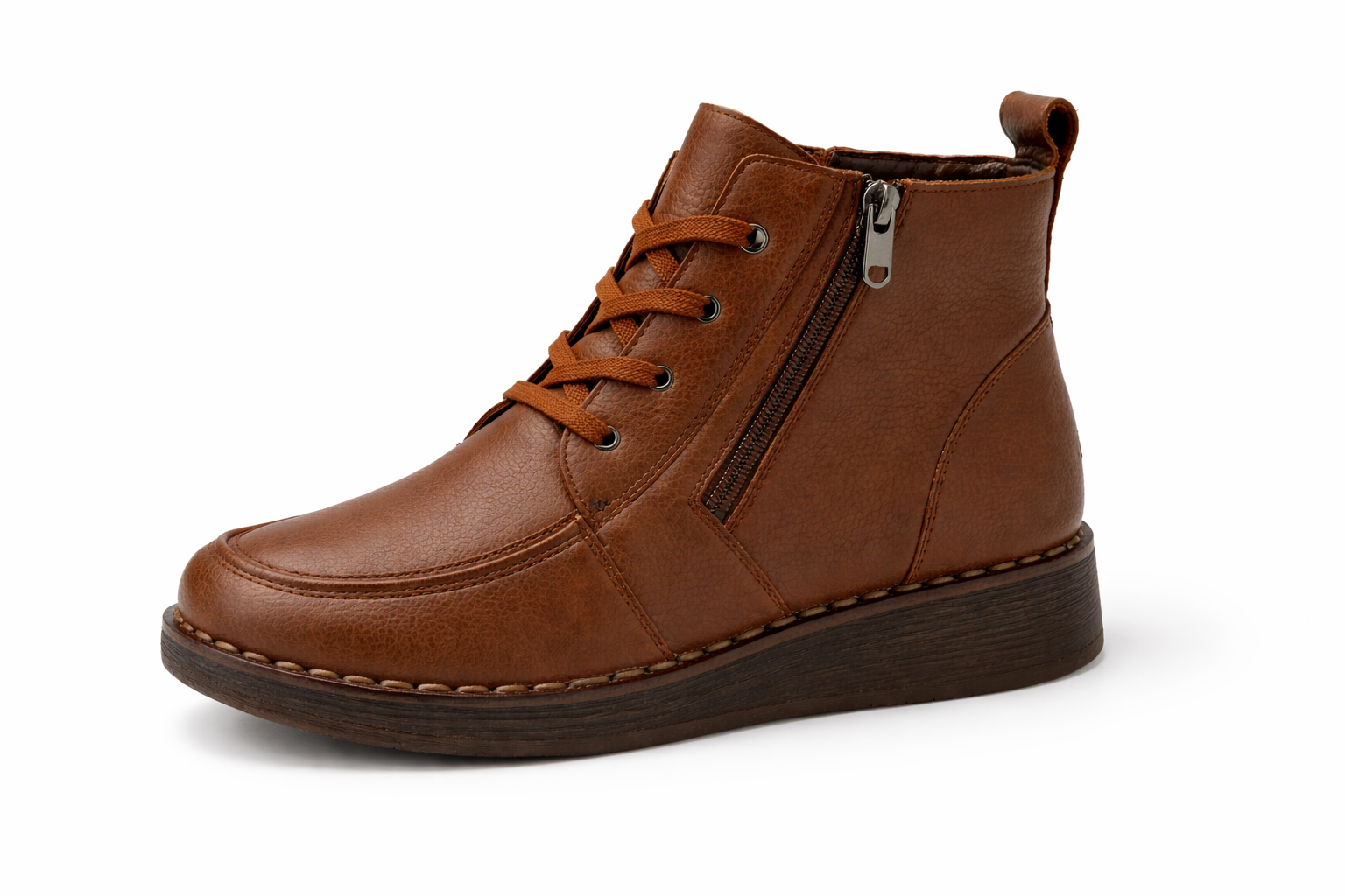 Liza Leather Ankle Lace up Boots