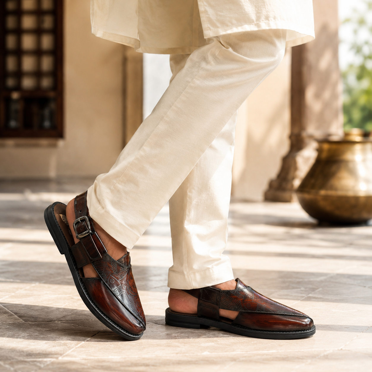 Neto Handmade Leather Peshawari Sandals