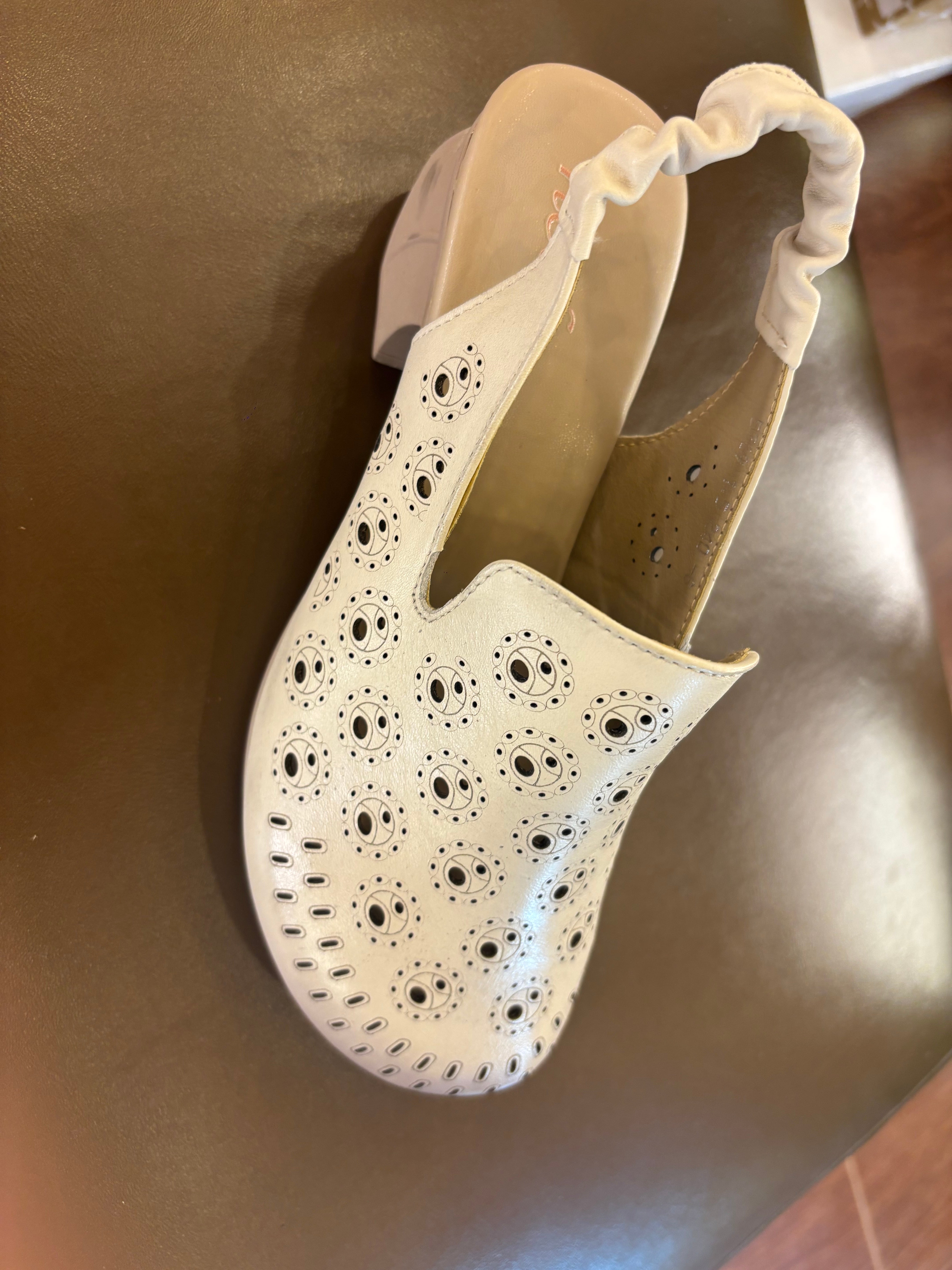 Sakina 2.0 Premium Leather Perforated Slingback Summer Sandals