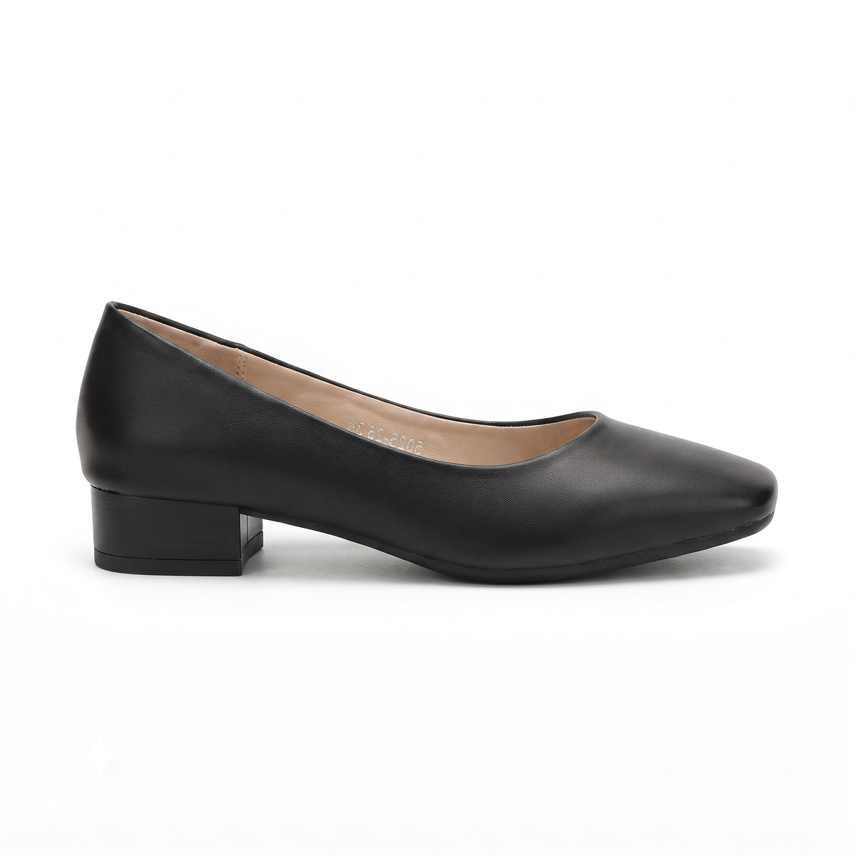 Chloe 2.0 Plain Mid Heel Ballerinas in Black - The Heels India