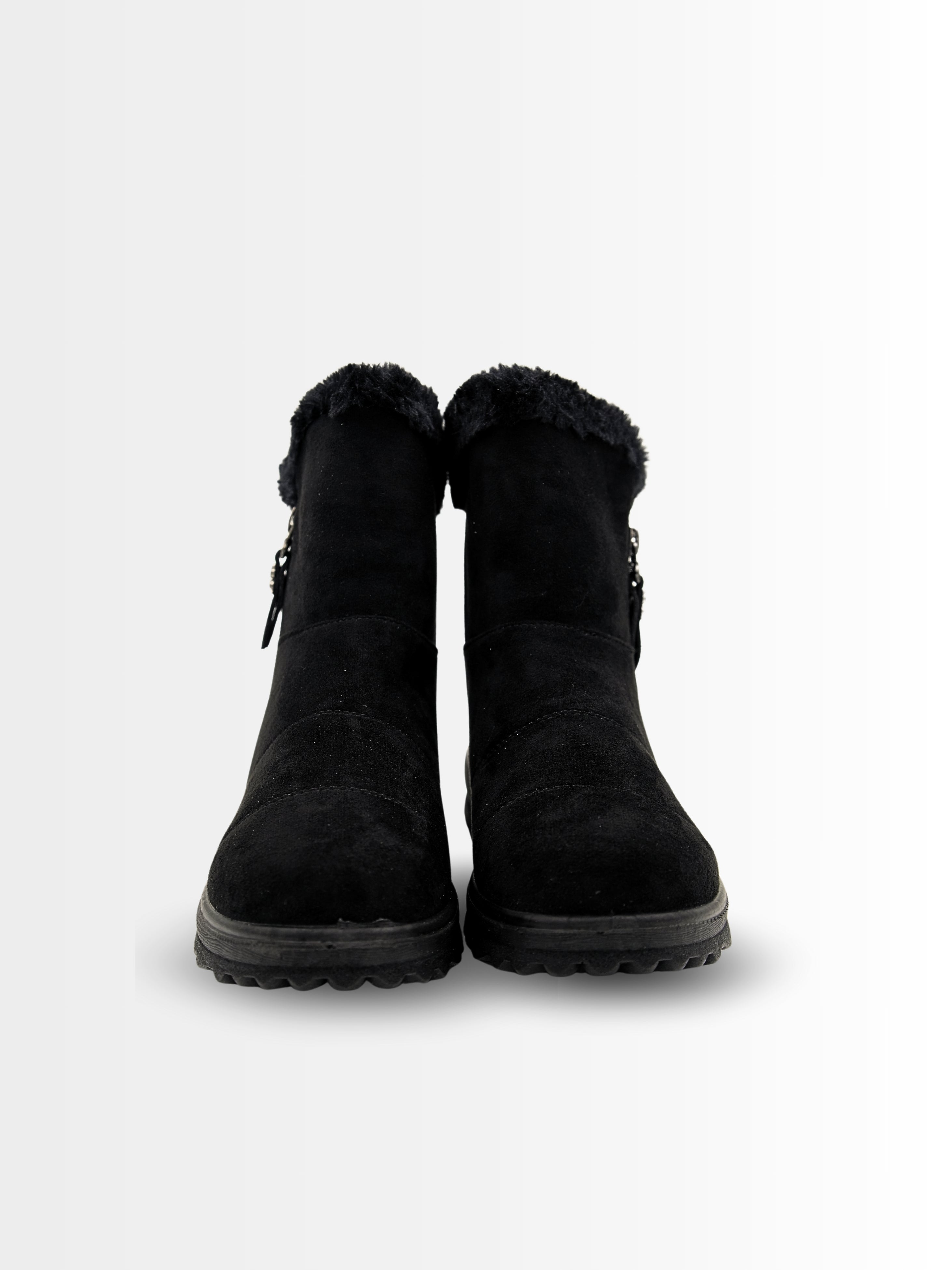 Blaire Suede Ankle Fur Boots