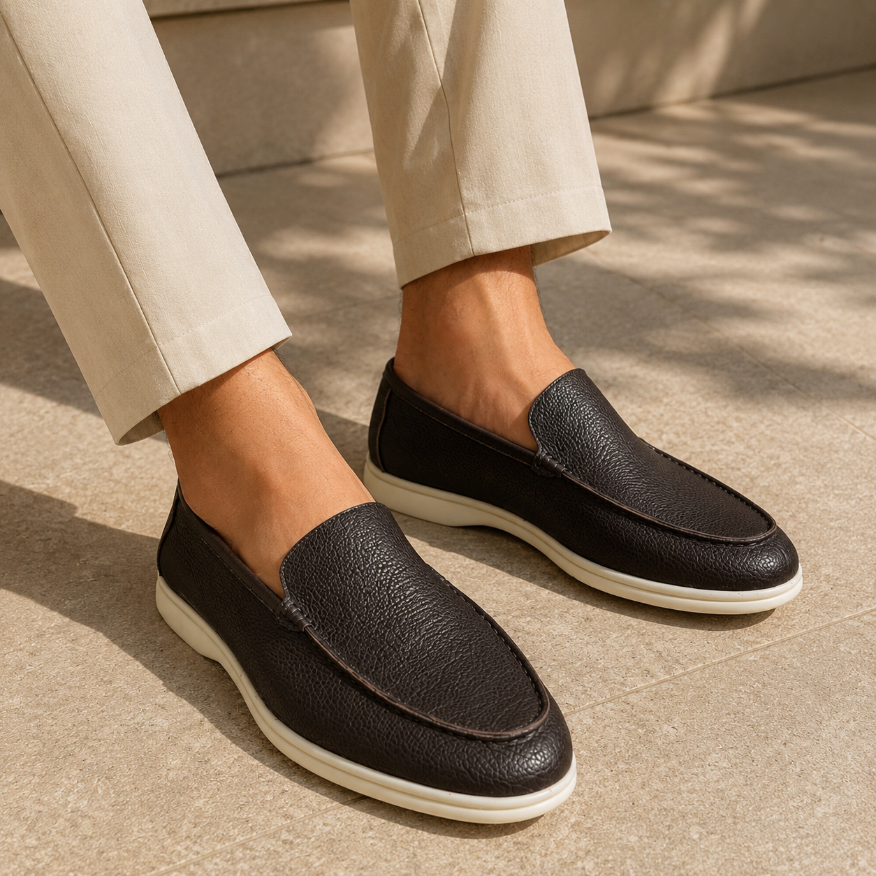 Delap Premium Leather Slip-On Loafers
