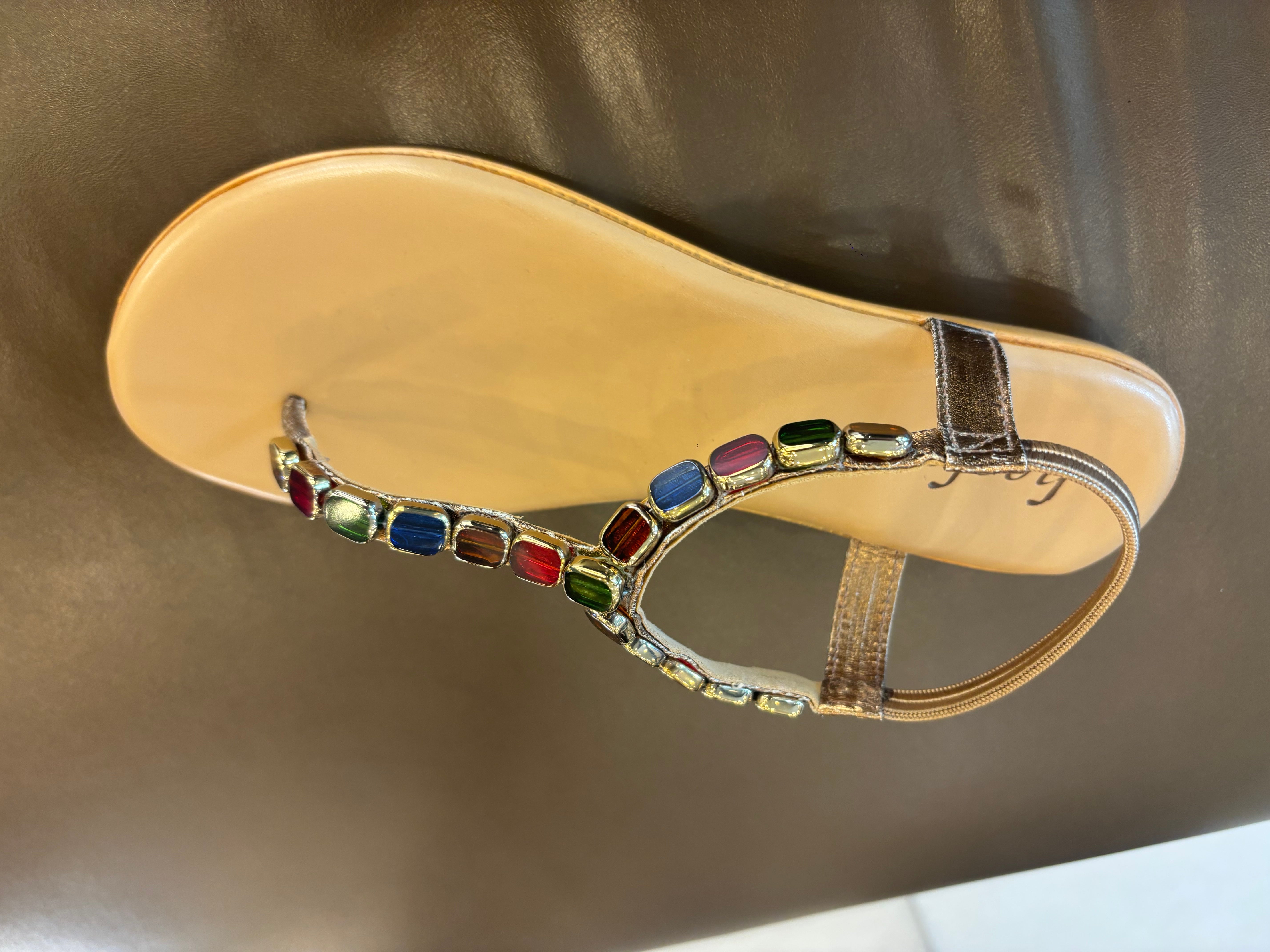 Sasha Embellished Back Elastic Flat Everyday Sandals