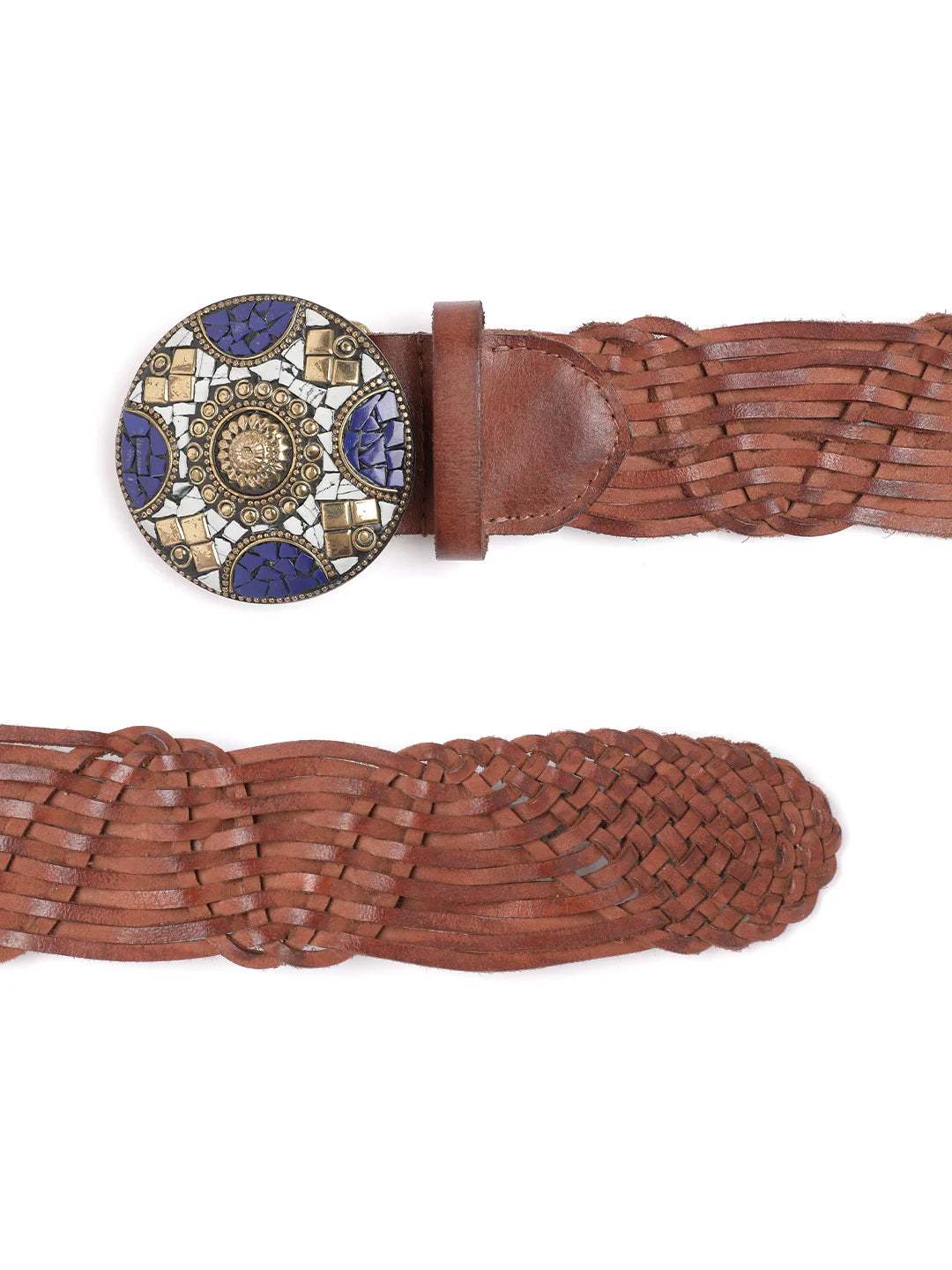 Cognac Womens Genuine Leather Belt