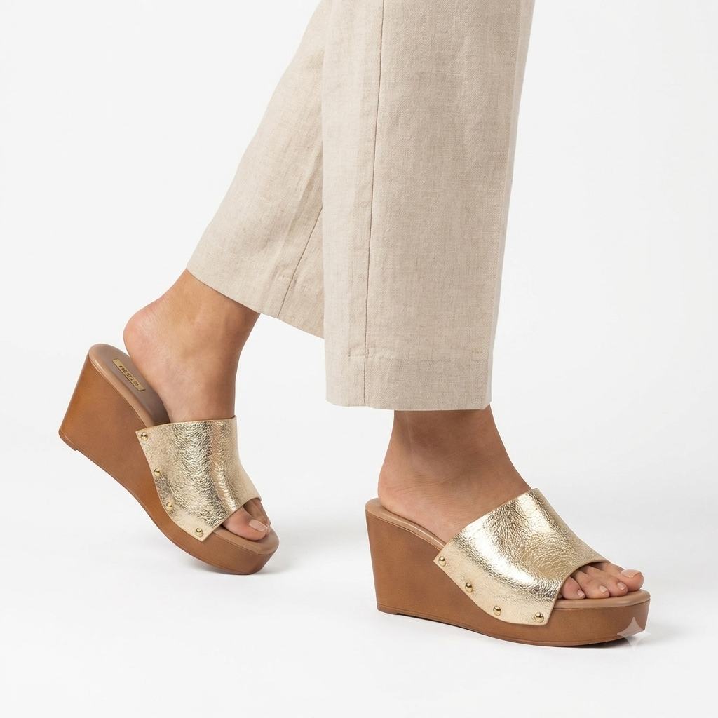 Rosabella Premium Peep Toe Wedge Heels - The Heels India