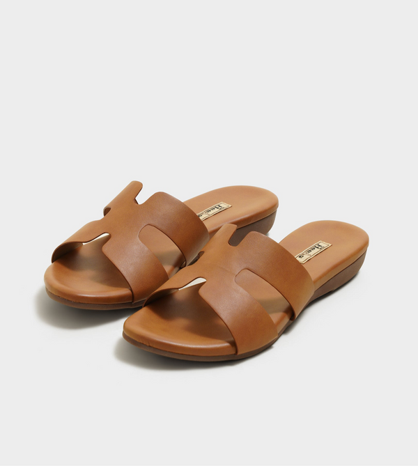 Abigail Tan Cushion Sliders