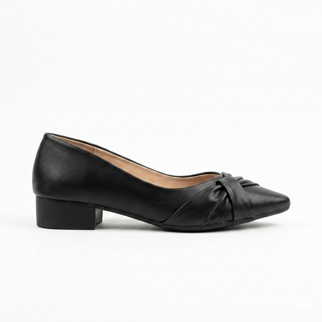 Amelie Swirl Pointed Mid Heel Ballerinas