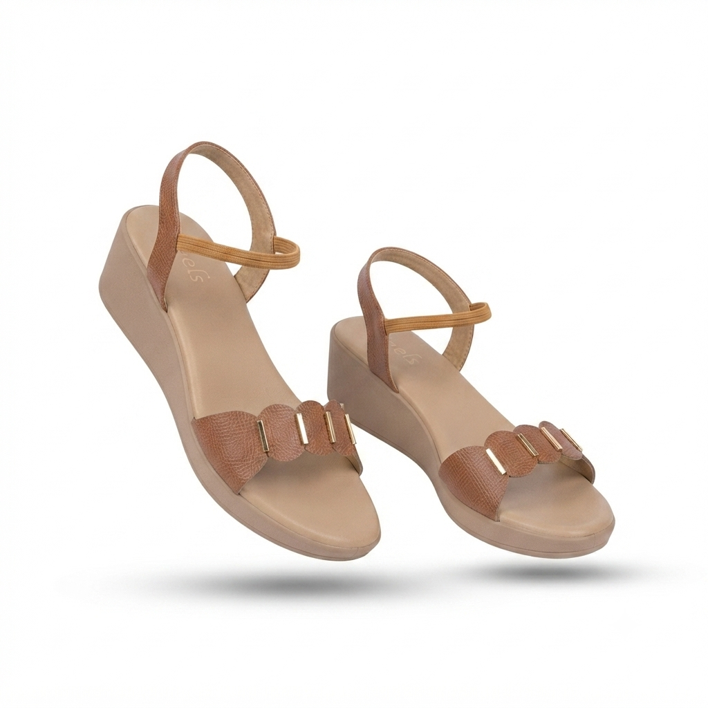 Addison Elastic Wedge Heel Comfort Sandals