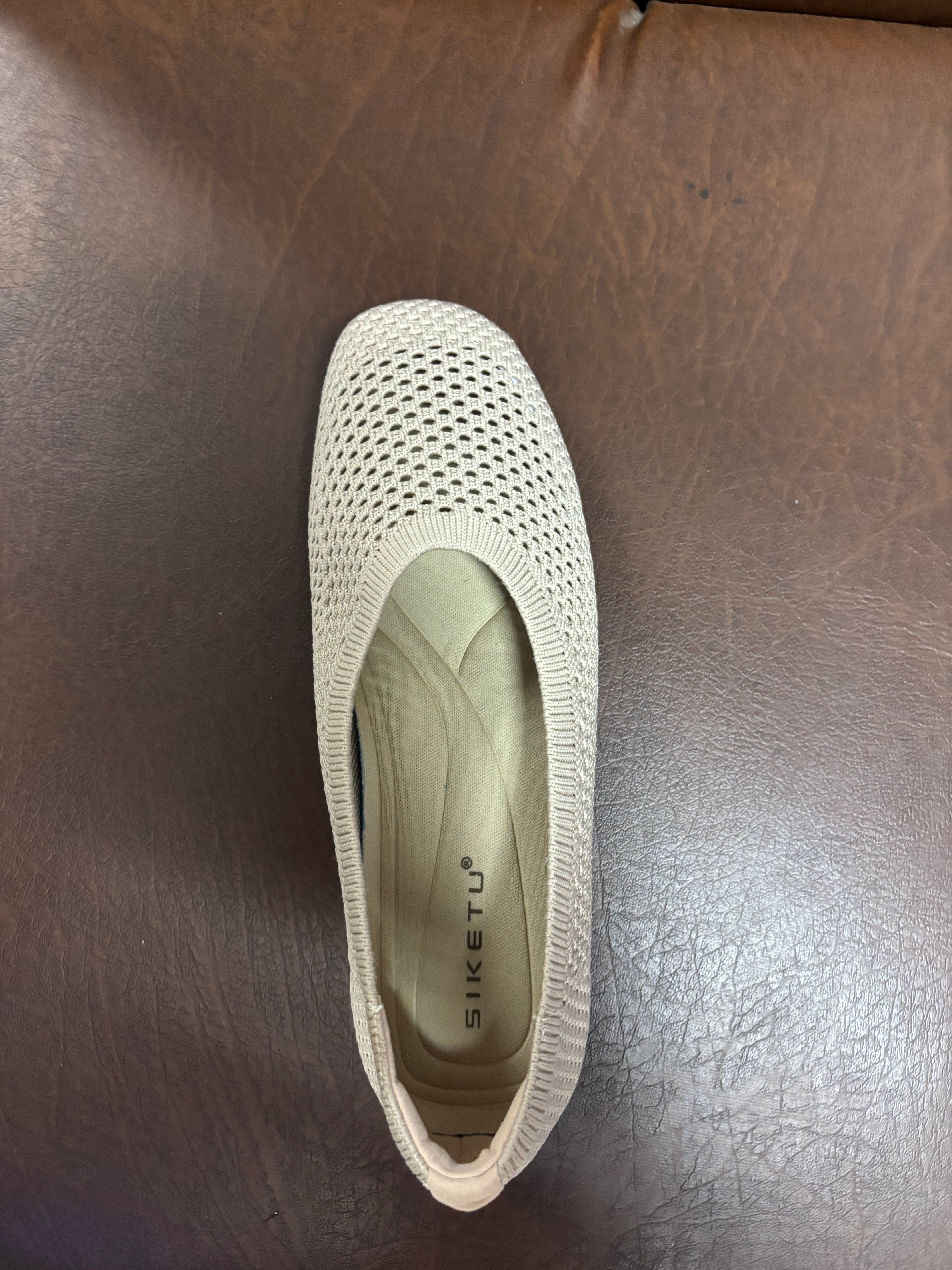 Grace Crochet Flat Flexi Comfort Ballerinas