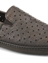 Romano Brown Leather Ethnic Slip ons