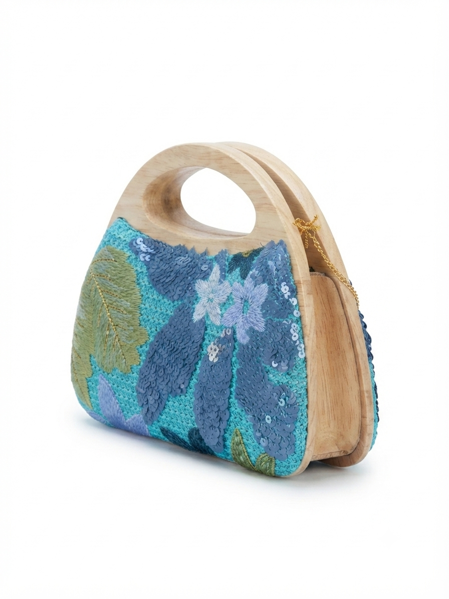 Crochet Wooden Box Sling Bags