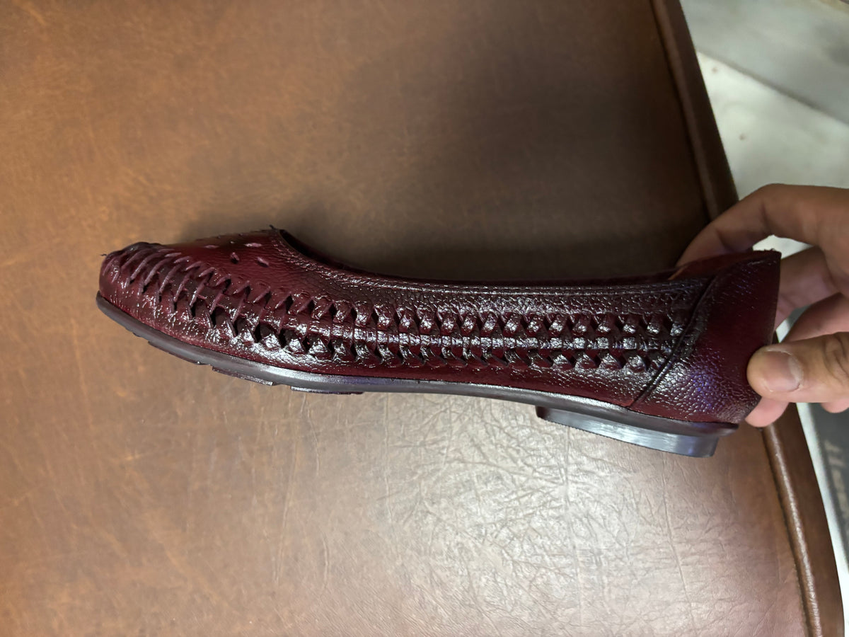 Gemini Perforated Leather Ballerinas