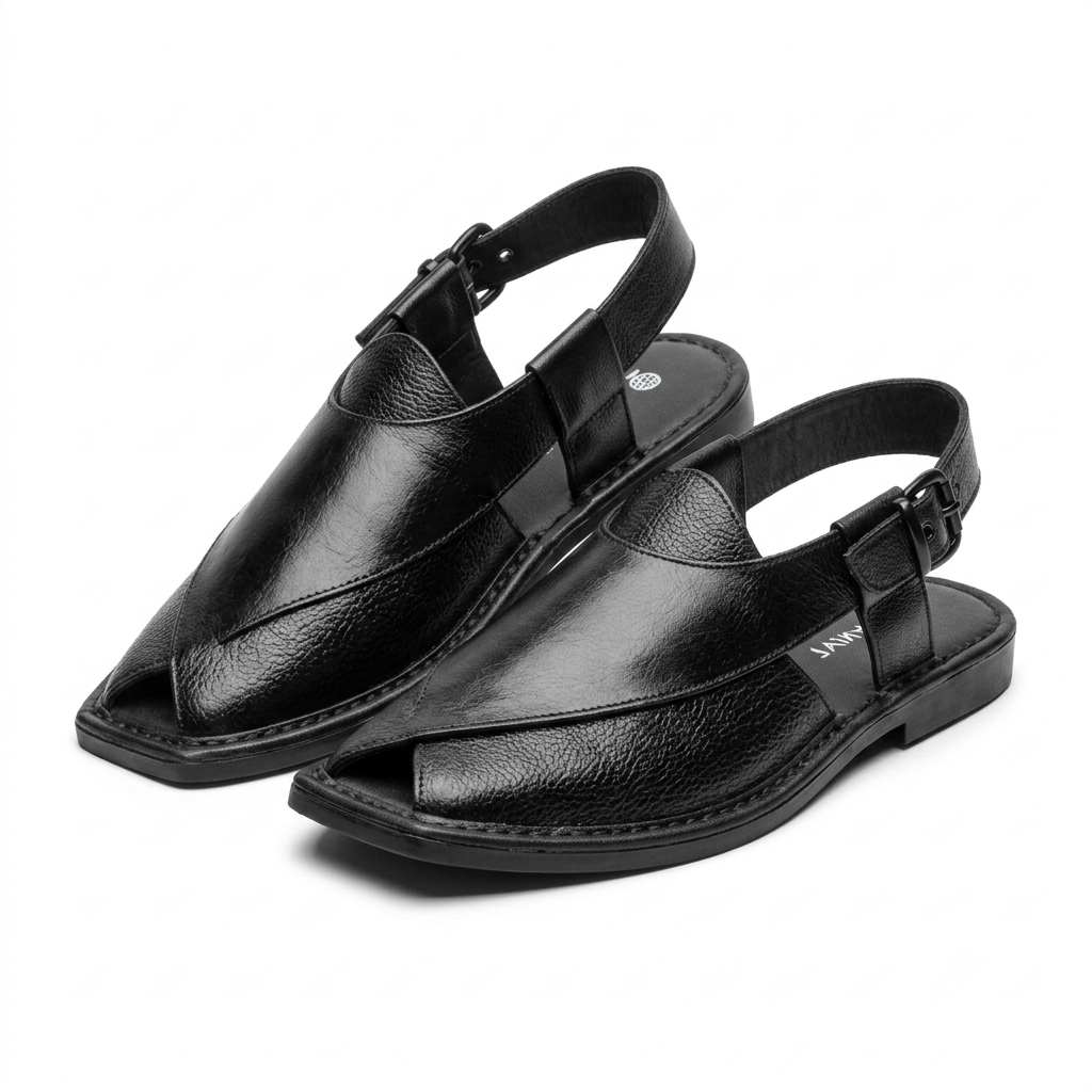 Cesar Leather Ethnic T Cut Peshawari Sandals