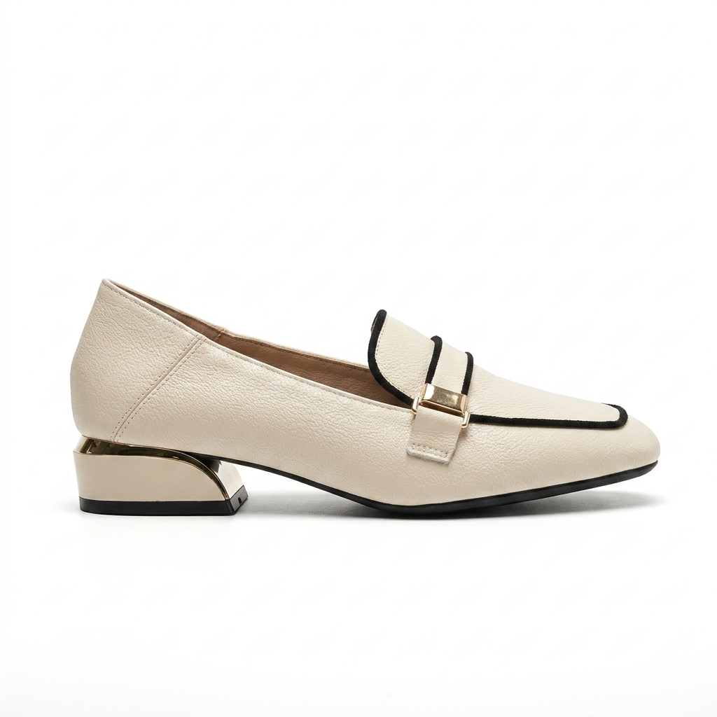 Melrose Premium Strap Block Heel Loafers