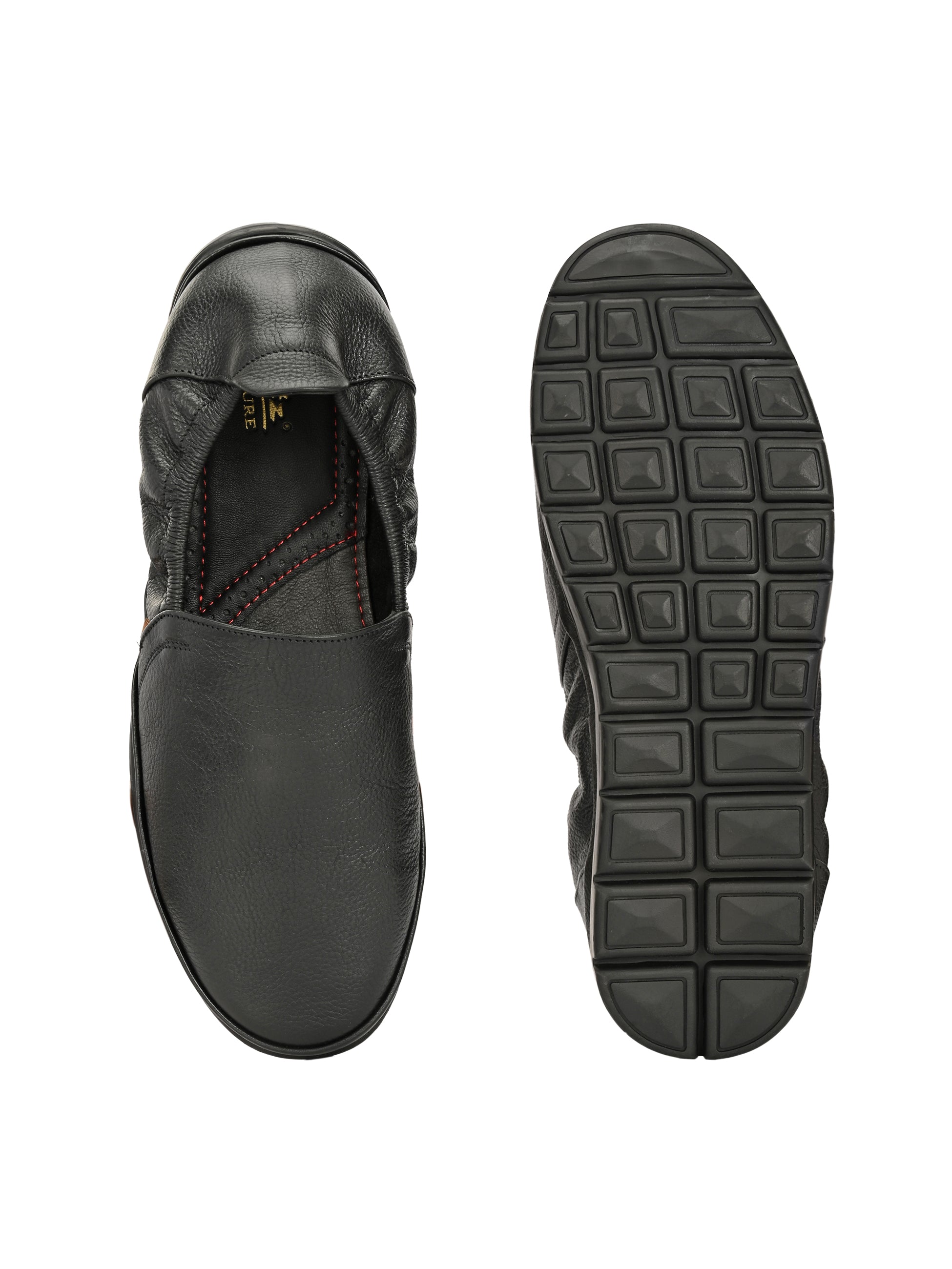 Urban Leather Back Elastic Slip Ons