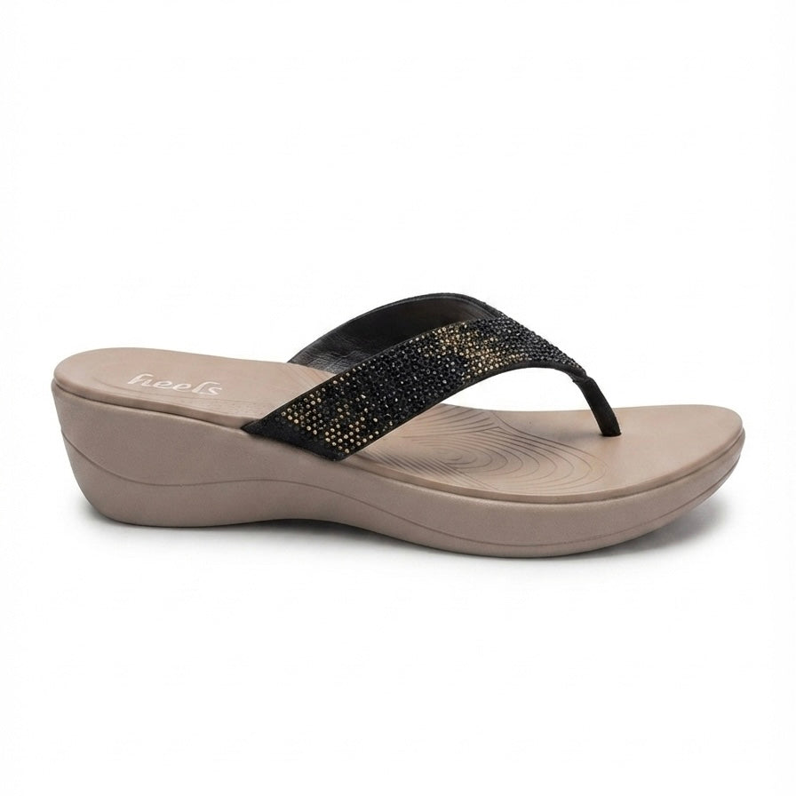 Esther Cushioned Bling V Slippers