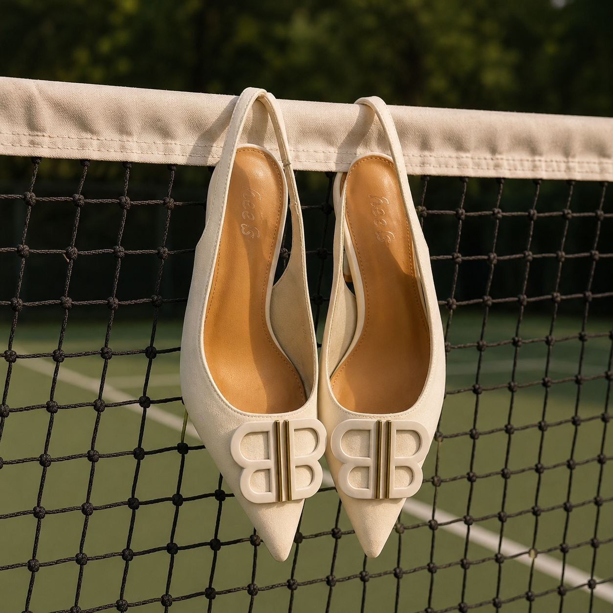 Brie Premium Slingback Kitten Heels