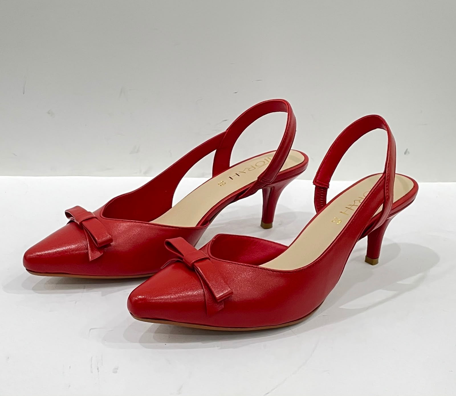 GRACE Premium Leather Slingback Kitten Heels - The Heels India