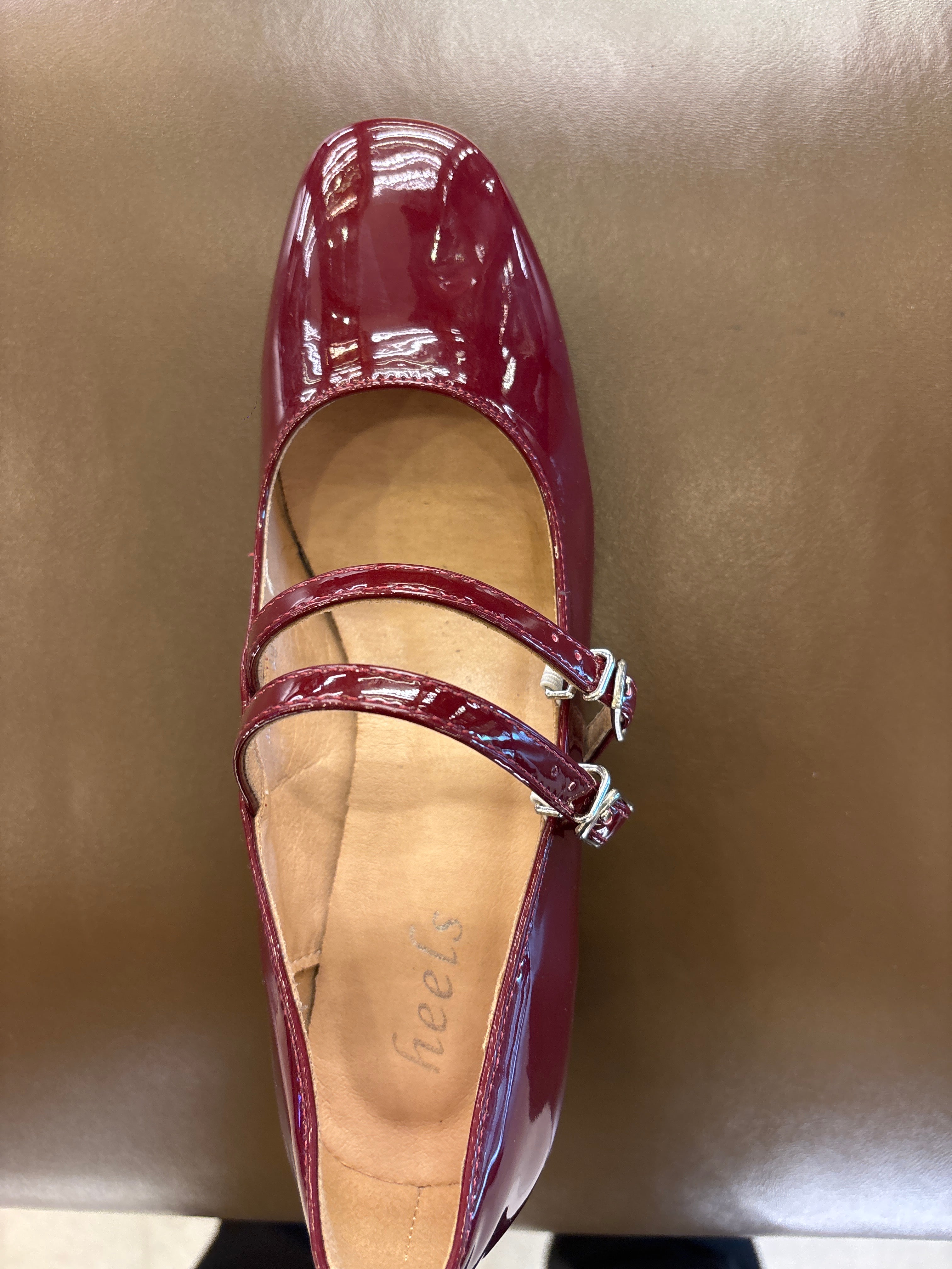 Beryl Patent Block Heel Mary Jane Strap Shoe - The Heels India