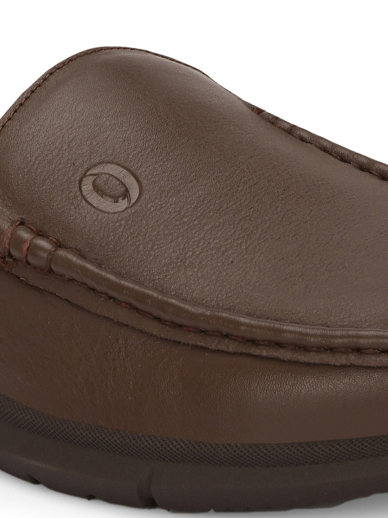 Zero Gravity Brown Leather Slip-On Mules