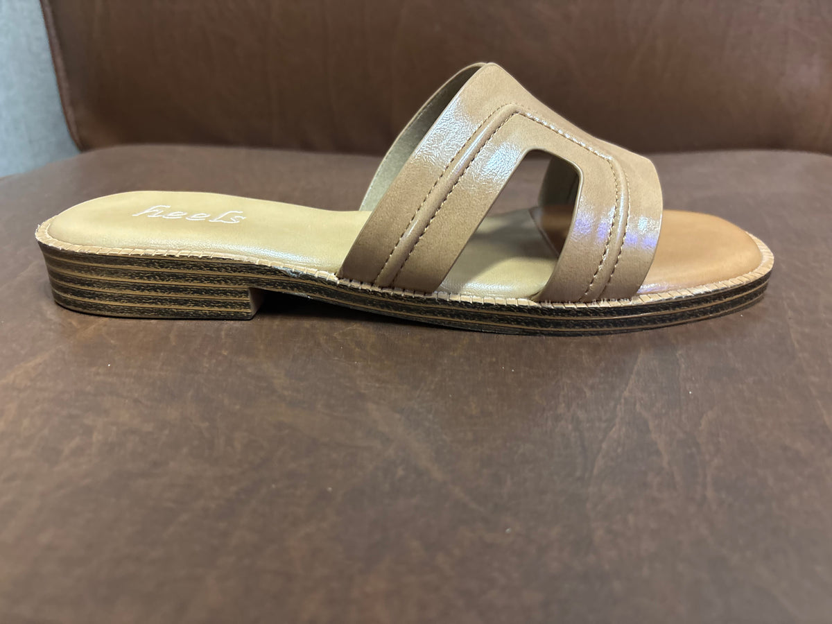 Nysa Cushioned Mid Heel Sliders