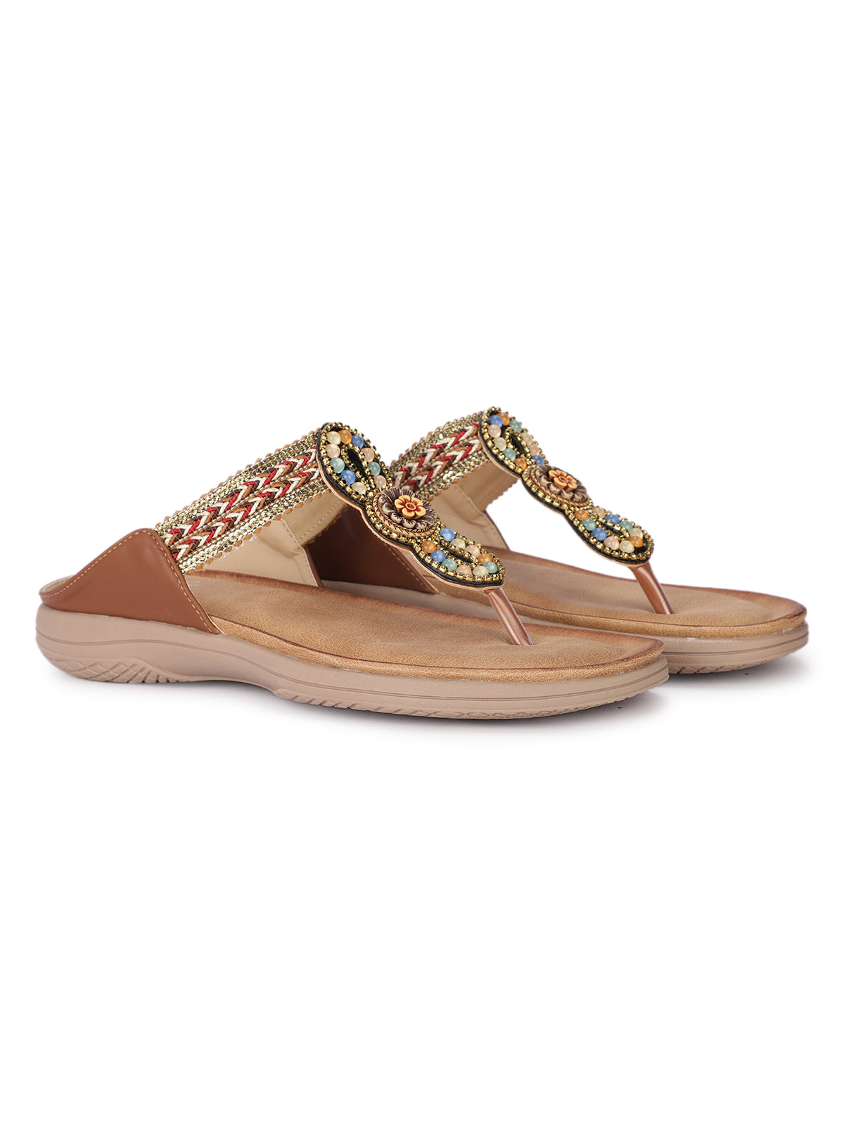 Thalassa Embroidered Cushioned Slippers