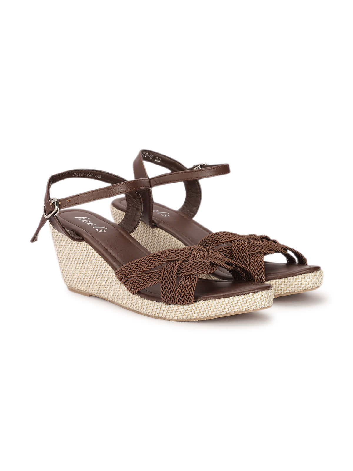 Xenia Crochet Jute Wedge Sandals
