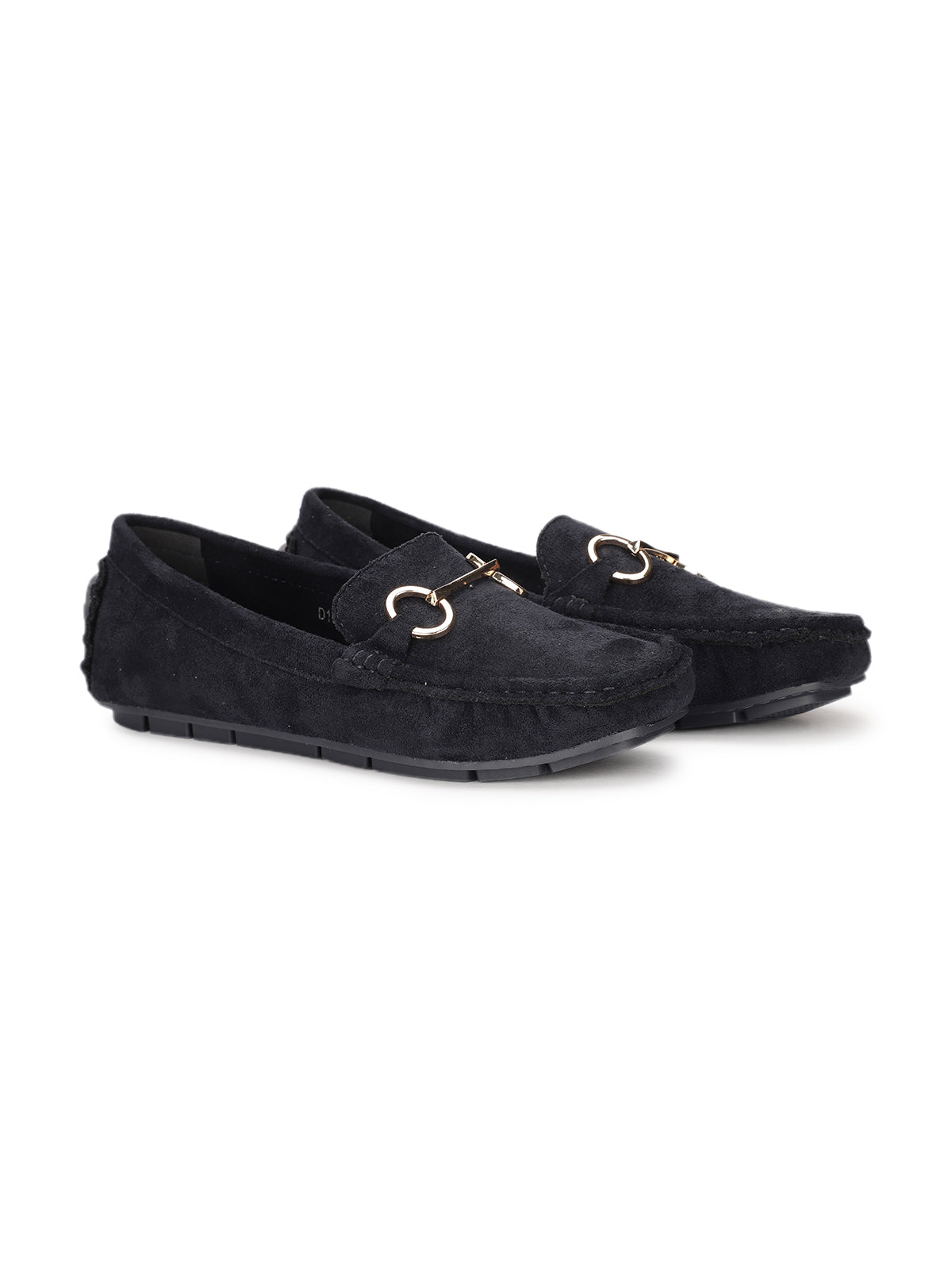 Olivia Suede Buckled Winter Loafers