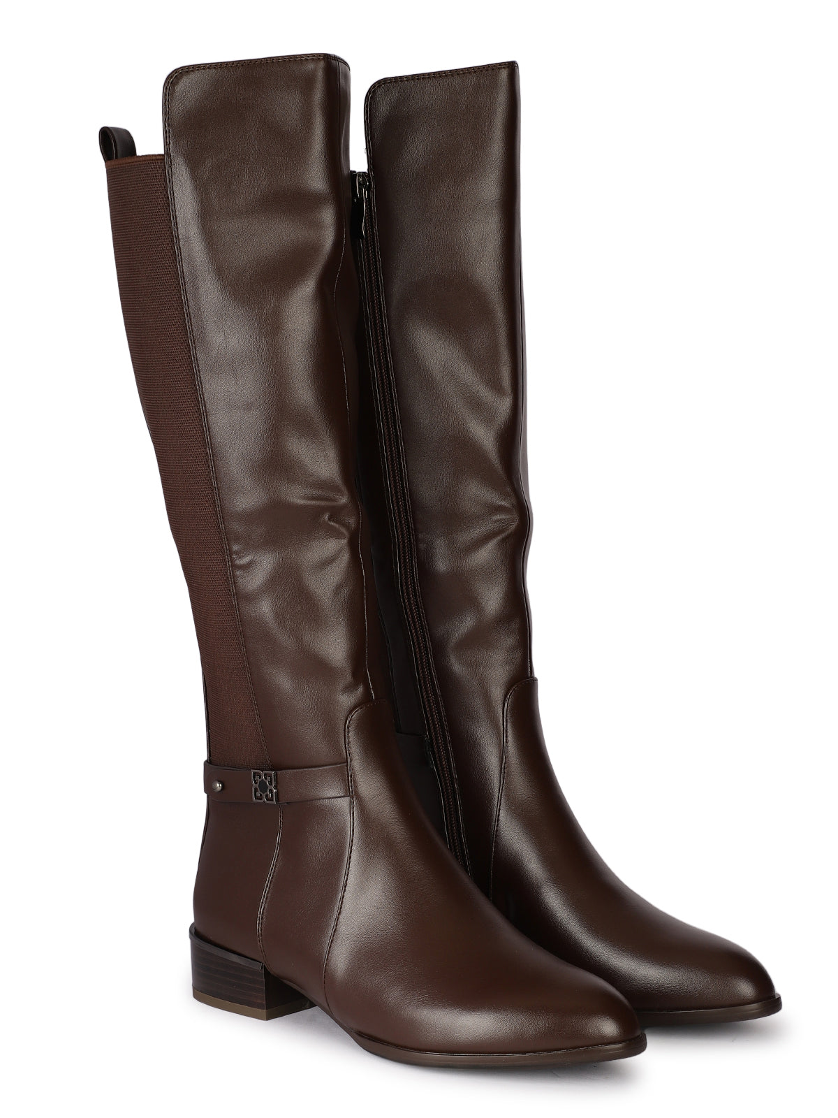Forma Italia Premium Thigh High Boots with Low Heels