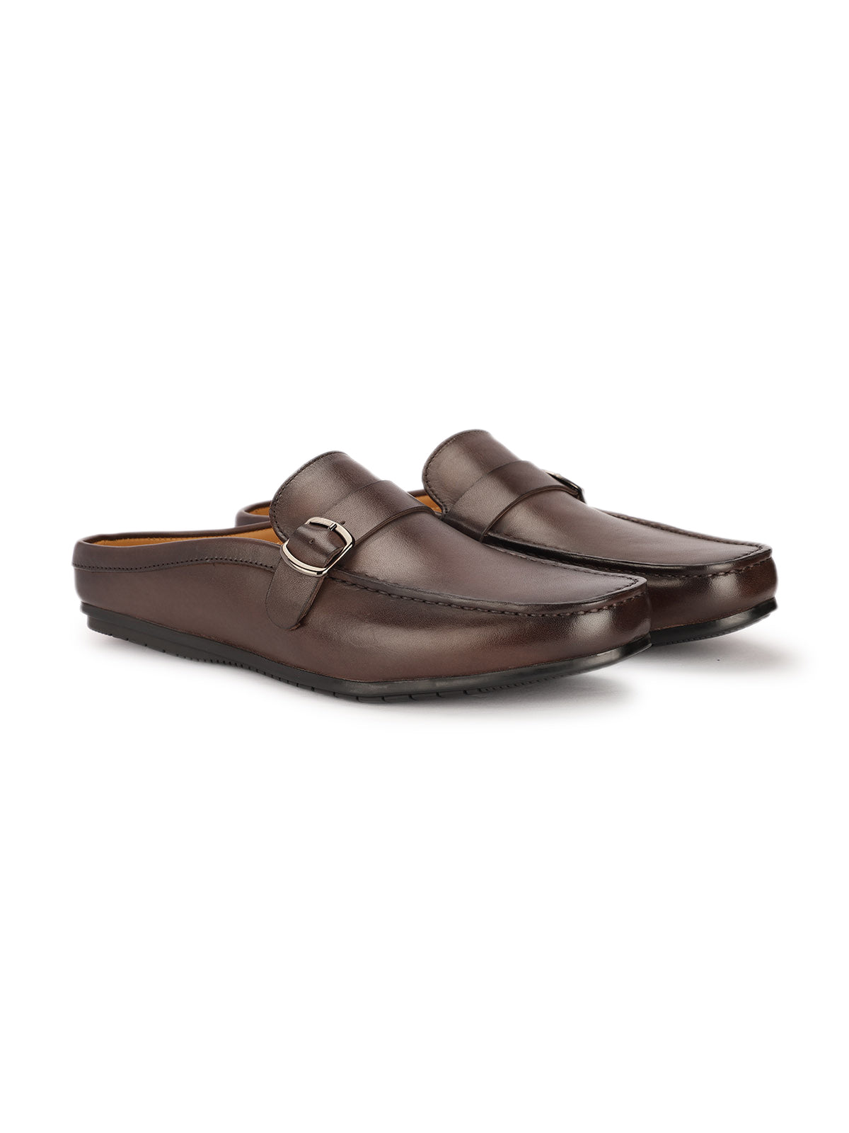 Mikkel Premium Leather Back Open Mules