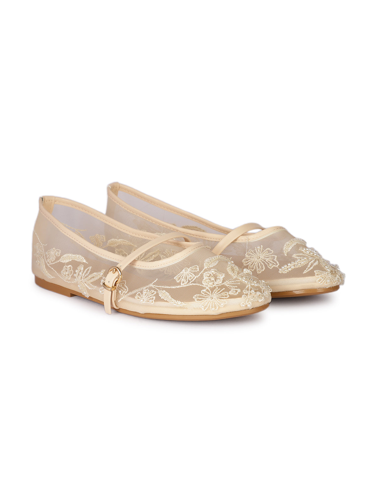 Kresha Premium Embellished Flat Mary Jane Ballerinas