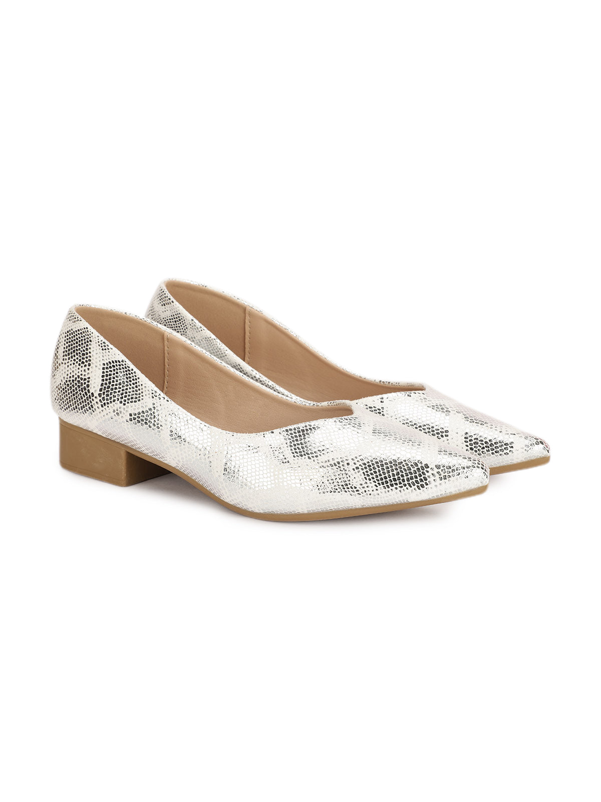 Reina Shimmer Pointed Ballerinas